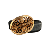 Chrome Hearts Black & Brass Oval Cross Belt - Morely TrendsChrome Hearts Type here:)