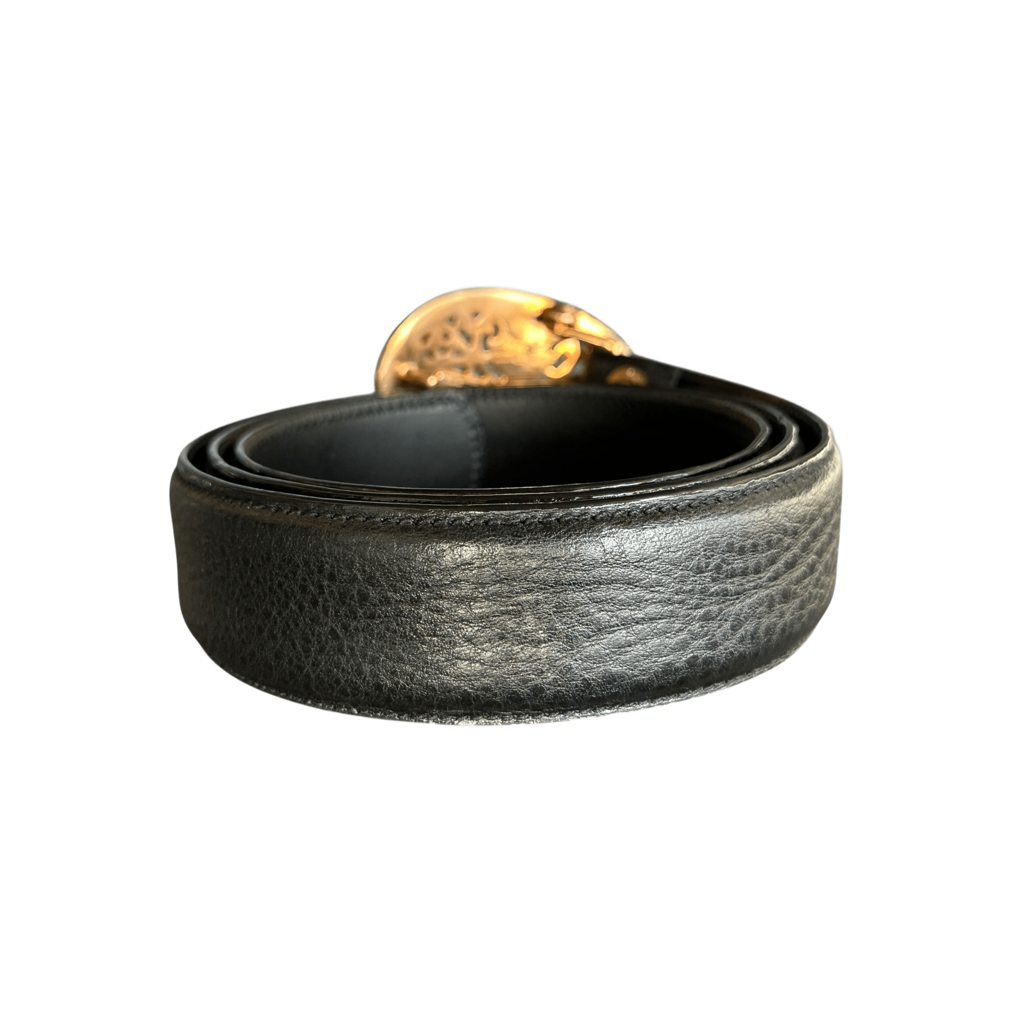 Chrome Hearts Black & Brass Oval Cross Belt - Morely TrendsChrome Hearts Type here:)