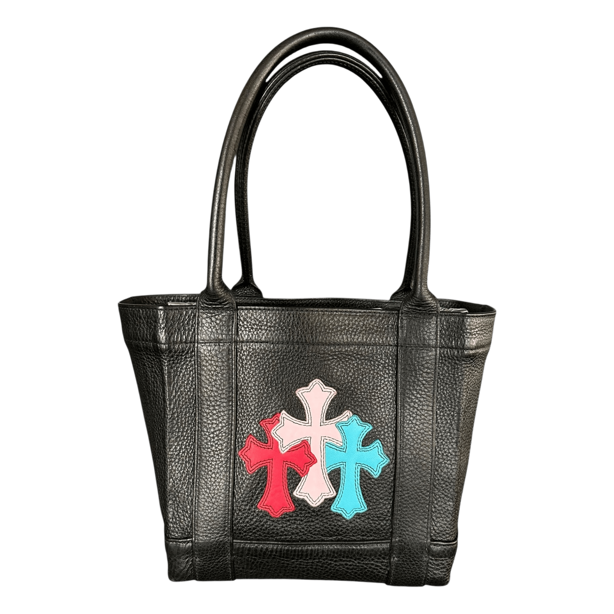 Chrome Hearts Black & Multicolor Cemetery Cross Patch Tote Bag - Morely TrendsChrome Hearts Type here:)