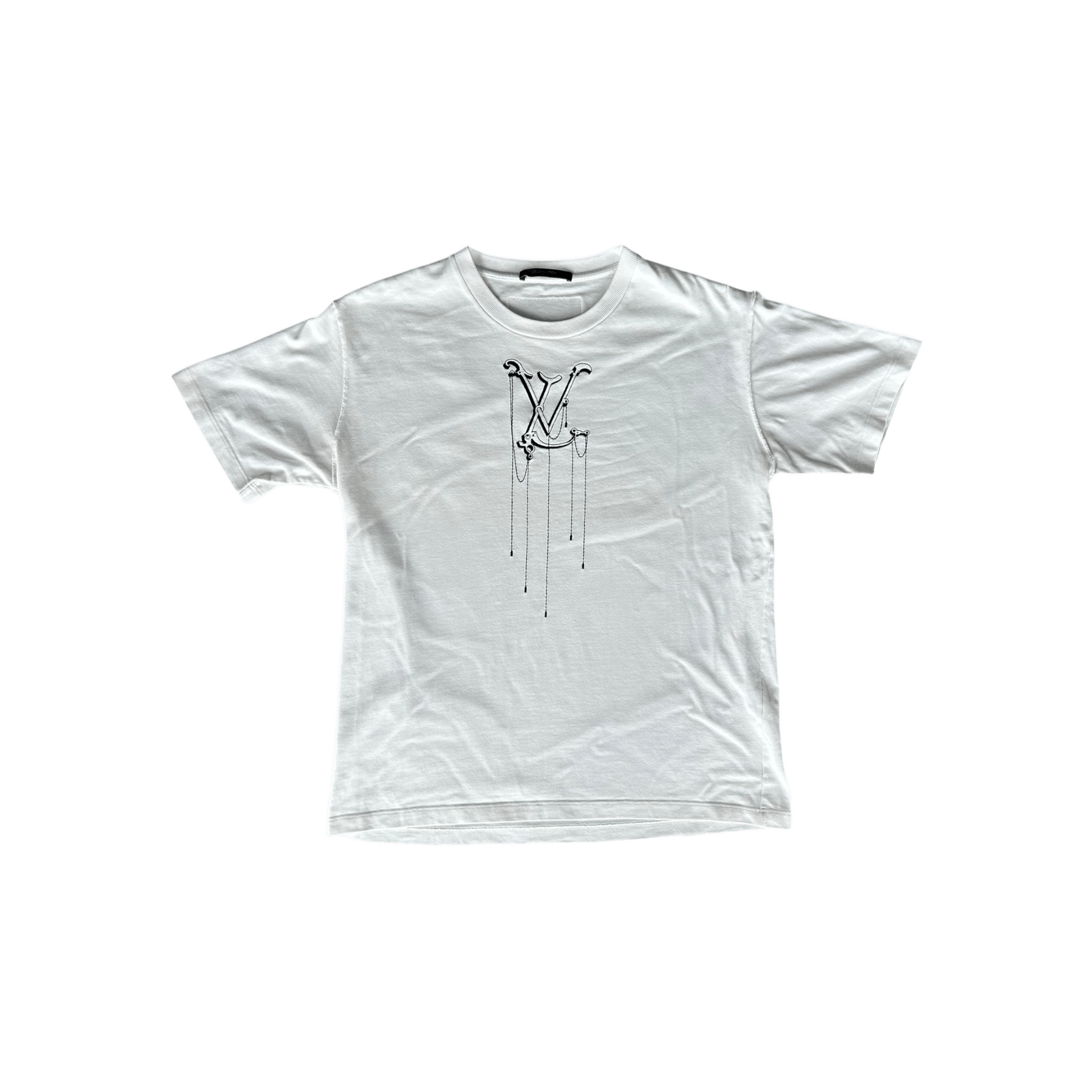 Louis Vuitton White & Black Pendant Logo T-Shirt - Morely TrendsLouis Vuitton Type here:)