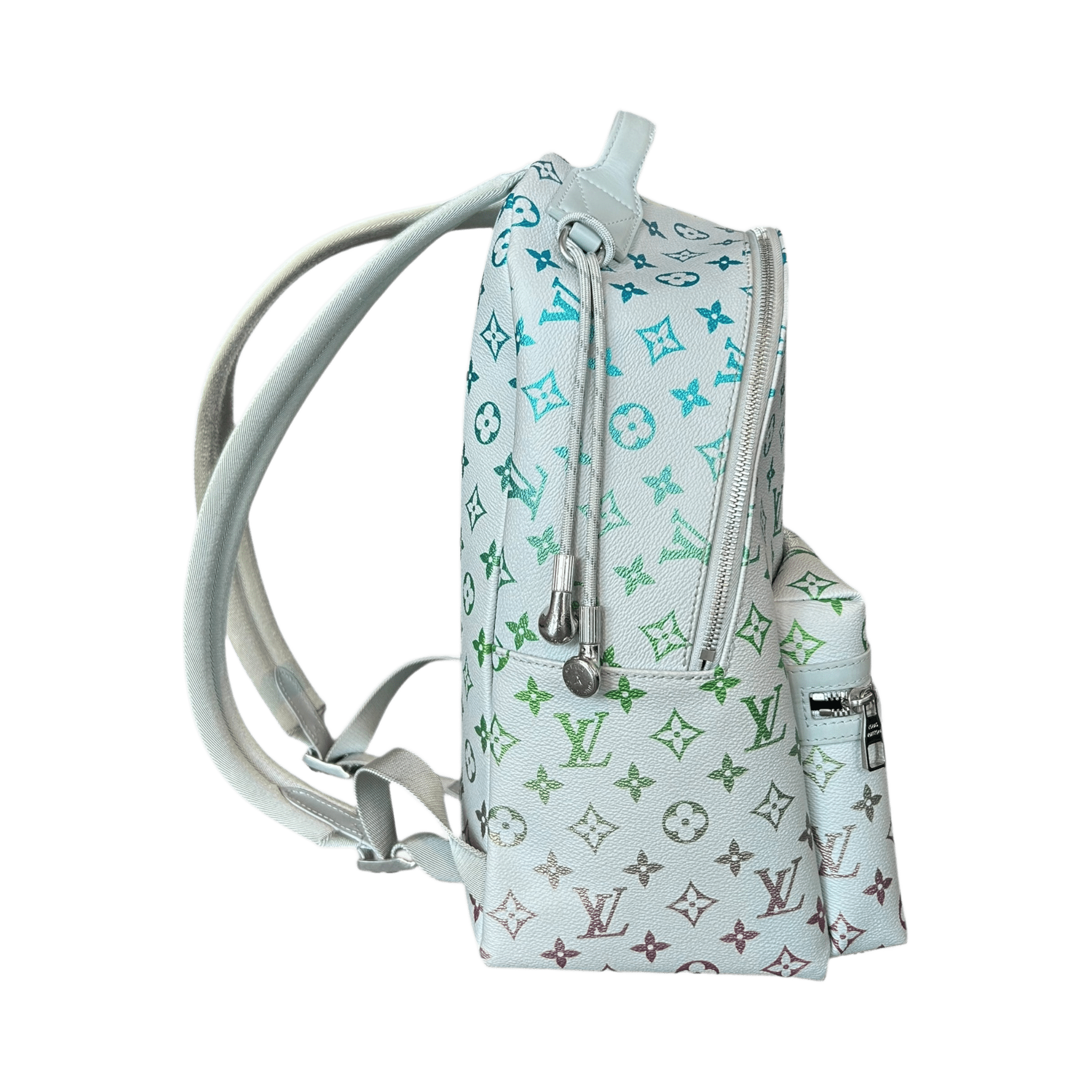 Louis Vuitton White & Multicolor Gradient Monogram Discovery Backpack - Morely TrendsLouis Vuitton Type here:)