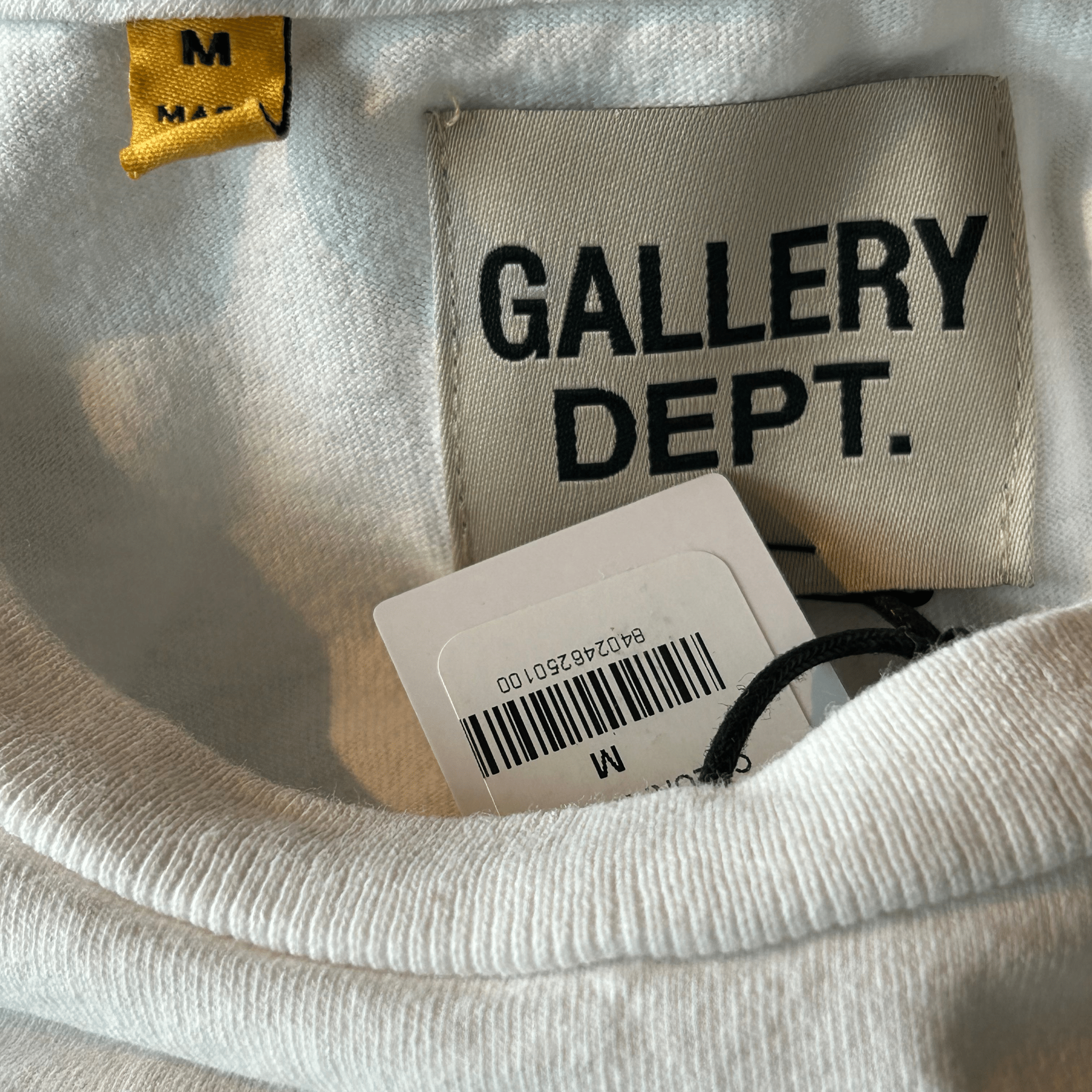 Gallery Dept Antique White & Black You Are Late! Logo T-Shirt - Morely TrendsGallery Dept Type here:)