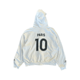 Balenciaga White & Black Soccer Logo Zip Up Hoodie - Morely TrendsBalenciaga Type here:)