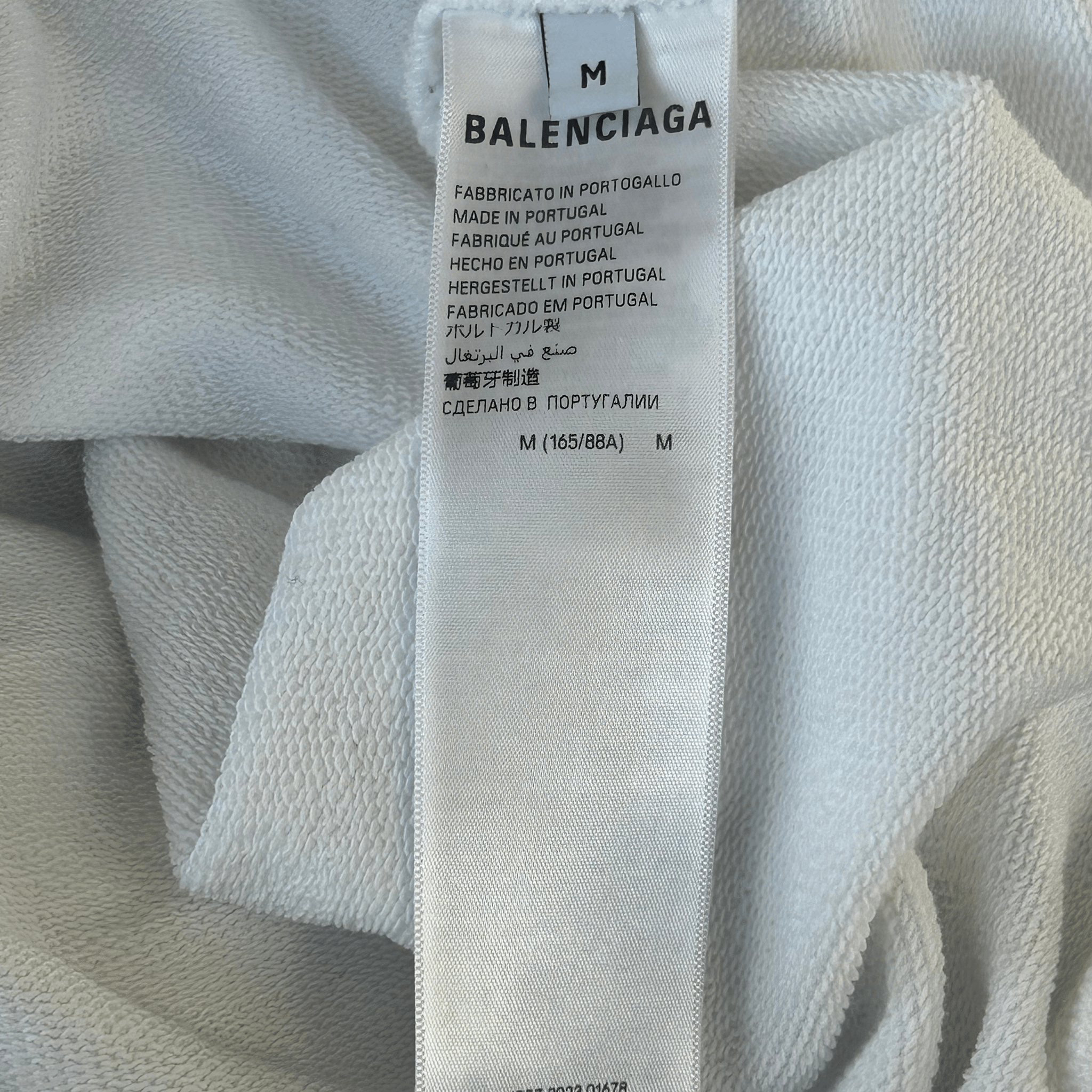 Balenciaga White & Black Soccer Logo Zip Up Hoodie - Morely TrendsBalenciaga Type here:)