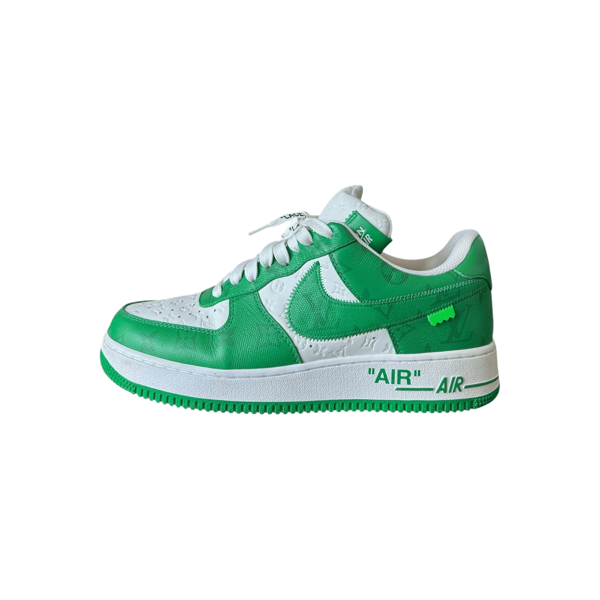 Louis Vuitton Nike Green & White Monogram Air Force 1 - Morely TrendsLouis Vuitton Type here:)