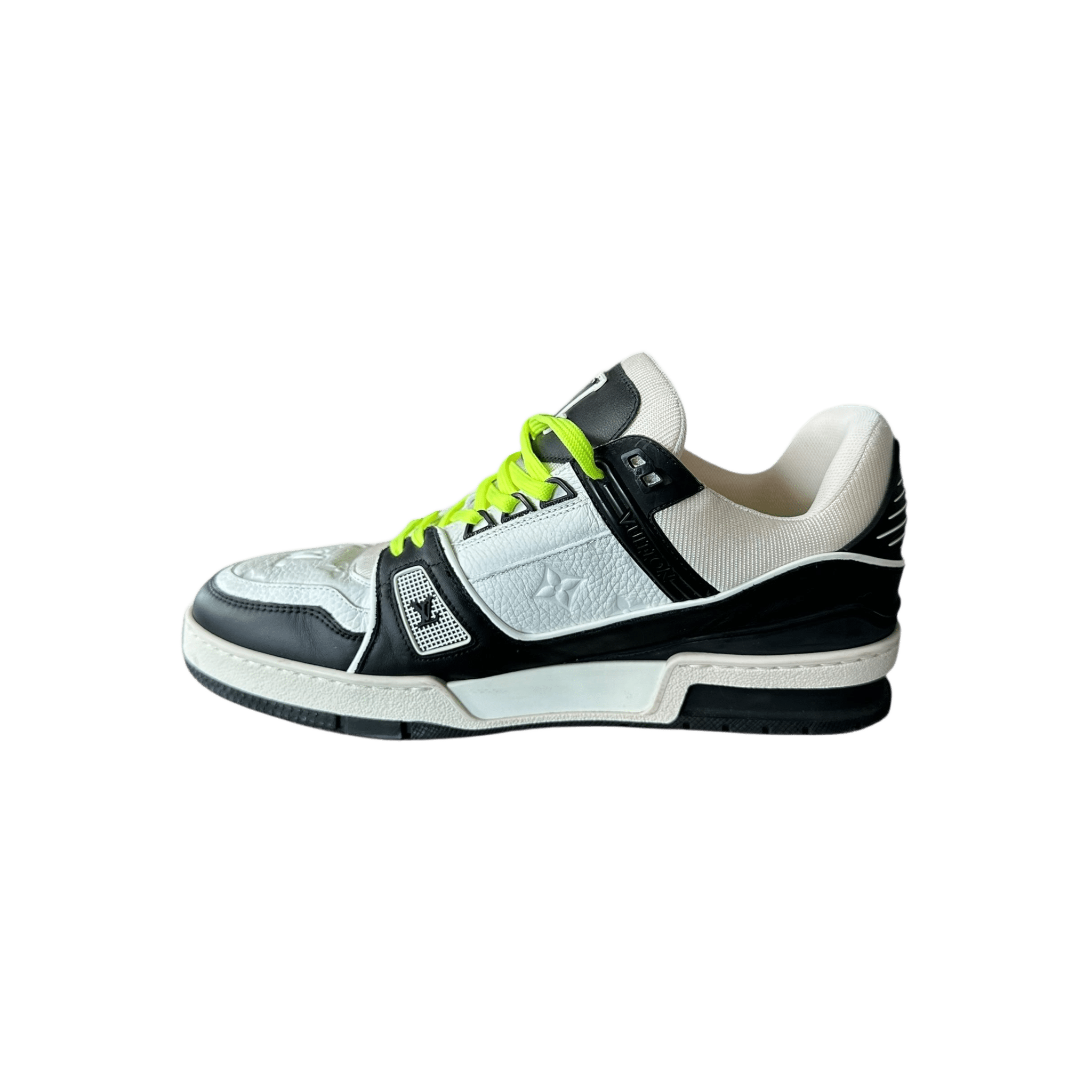 Louis Vuitton Black & White Monogram Trainers - Morely TrendsLouis Vuitton Type here:)