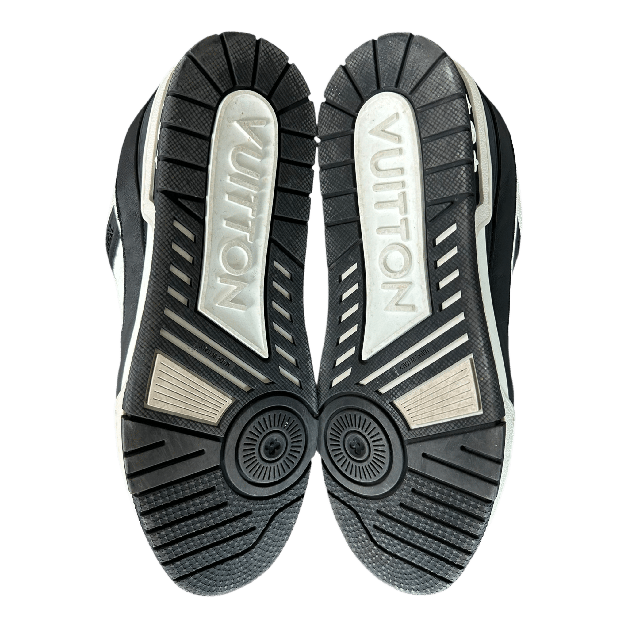 Louis Vuitton Black & White Monogram Trainers - Morely TrendsLouis Vuitton Type here:)