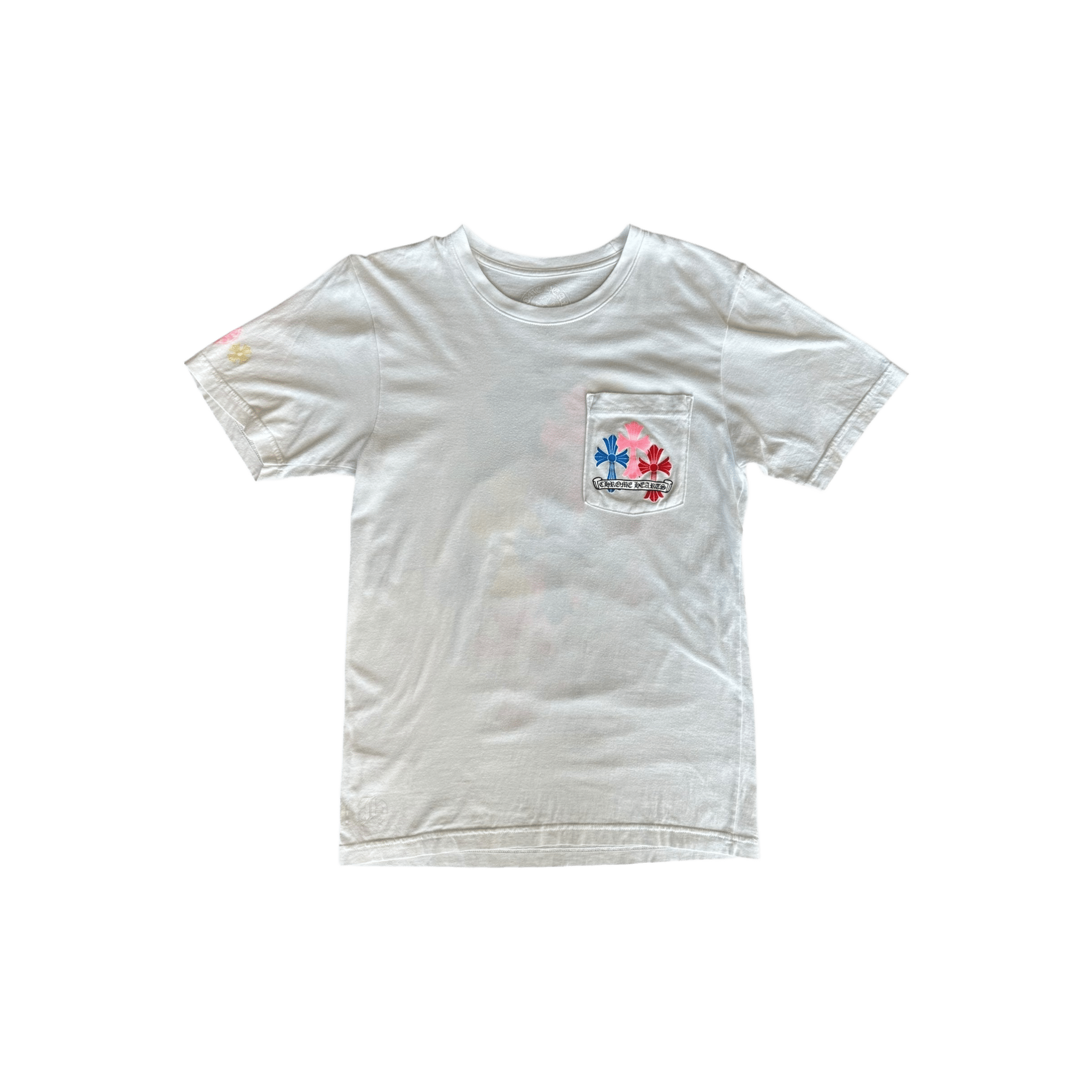 Chrome Hearts White Multicolor Cross T-Shirt - Morely TrendsChrome Hearts Type here:)
