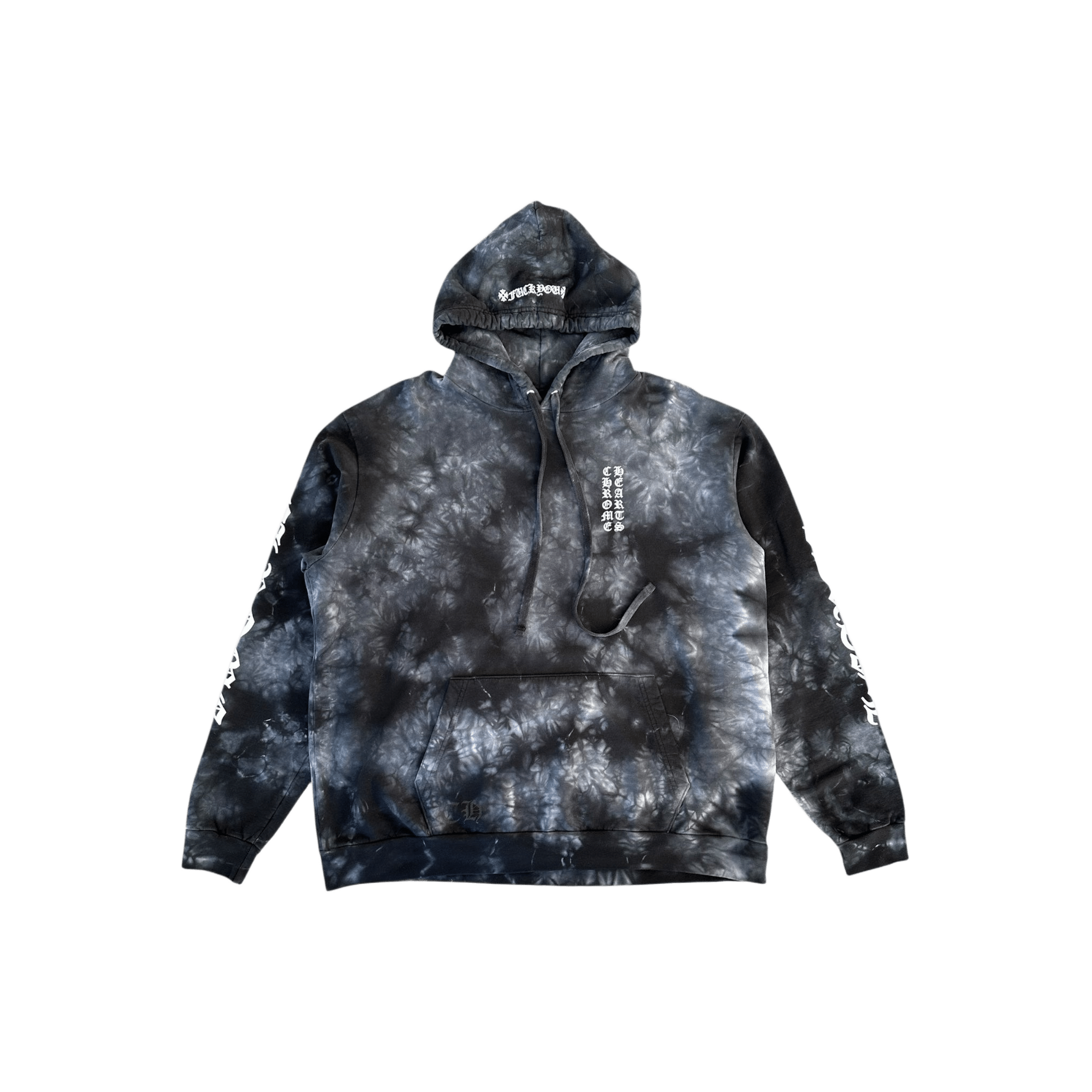 Chrome Hearts Black & White Tie - Dye Horseshoe Logo Hoodie - Morely TrendsChrome Hearts Type here:)