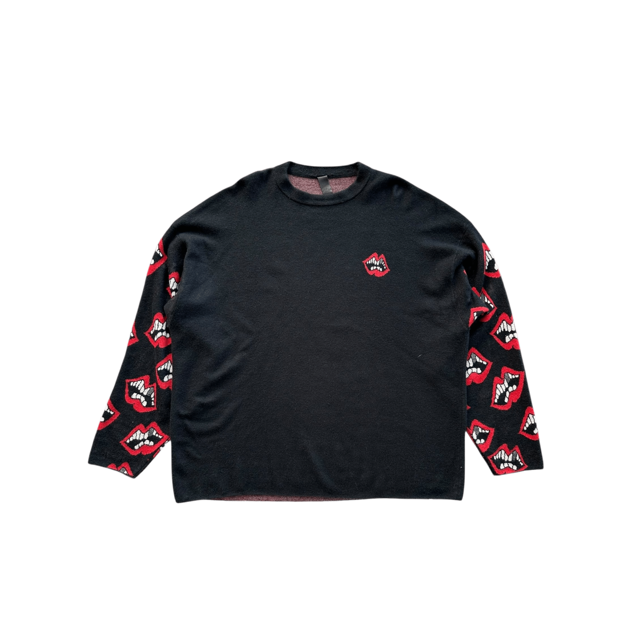 Chrome Hearts Matty Boy Black & Red Chomper Cashmere Sweater - Morely TrendsChrome Hearts Type here:)