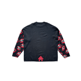 Chrome Hearts Matty Boy Black & Red Chomper Cashmere Sweater - Morely TrendsChrome Hearts Type here:)