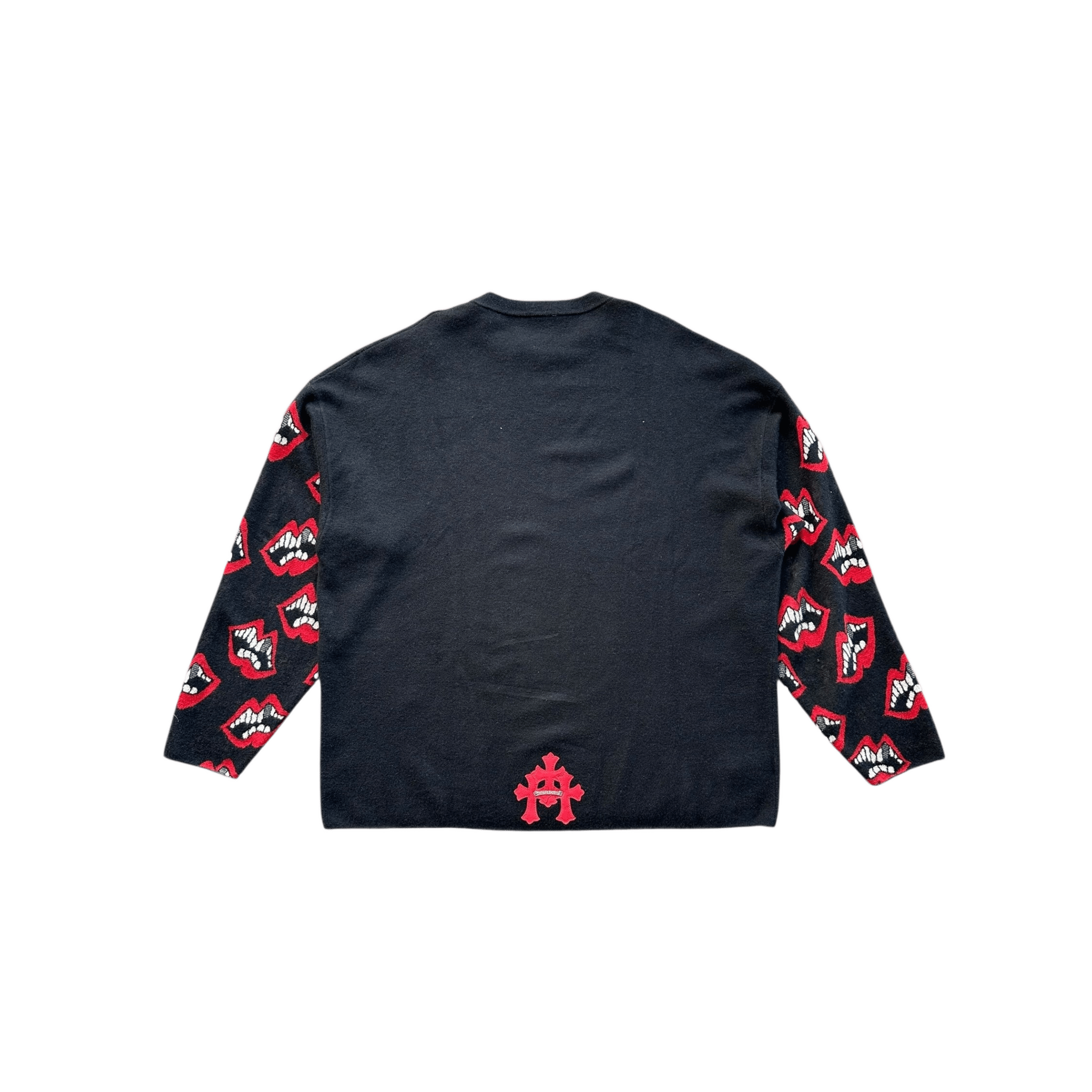 Chrome Hearts Matty Boy Black & Red Chomper Cashmere Sweater - Morely TrendsChrome Hearts Type here:)