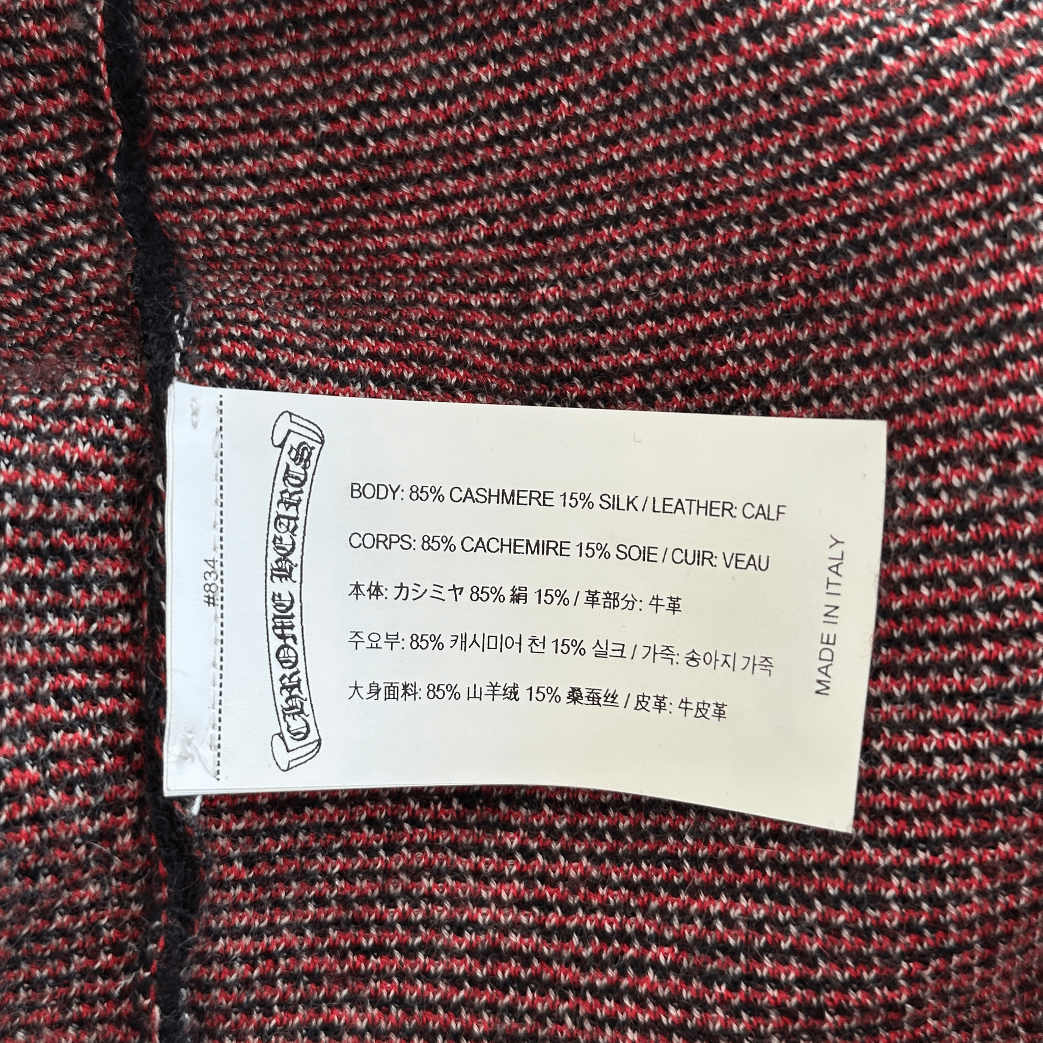 Chrome Hearts Matty Boy Black & Red Chomper Cashmere Sweater - Morely TrendsChrome Hearts Type here:)