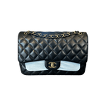 Chanel Black Lambskin Quilted Jumbo Flap Bag - Morely TrendsChanel Type here:)