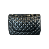 Chanel Black Lambskin Quilted Jumbo Flap Bag - Morely TrendsChanel Type here:)