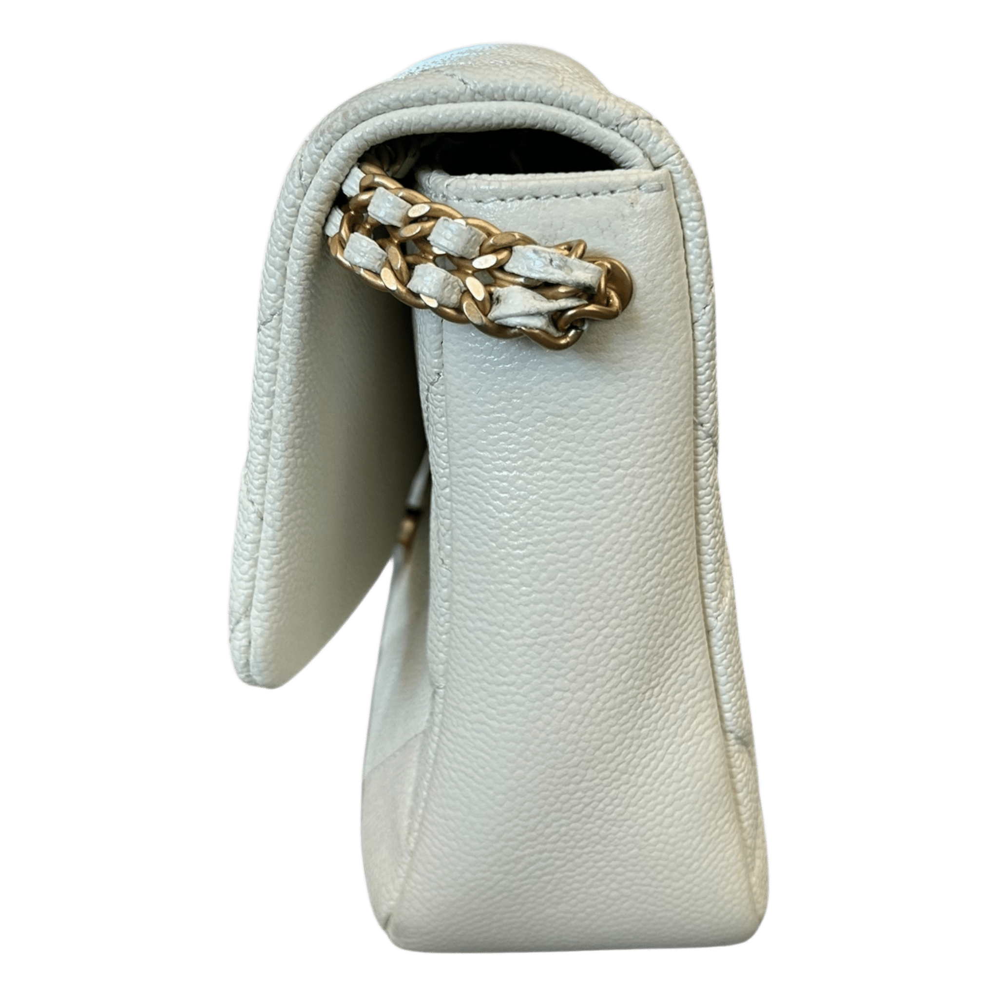 Chanel White Caviar Quilted Chain Melody Small Flap bag - Morely TrendsChanel Type here:)