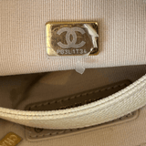 Chanel White Caviar Quilted Chain Melody Small Flap bag - Morely TrendsChanel Type here:)