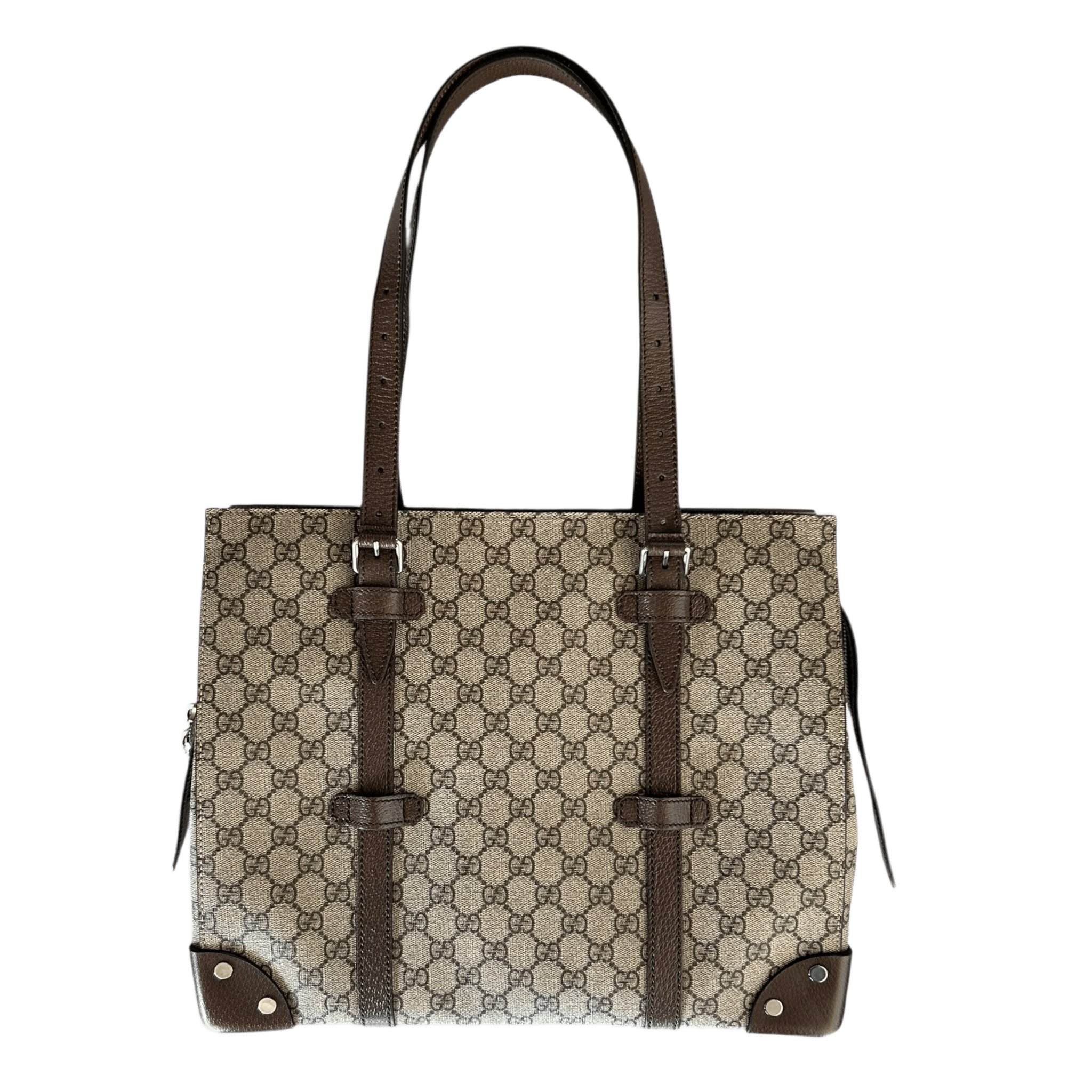 Gucci Beige & Brown GG Monogram Large Tote Bag - Morely TrendsGucci Type here:)