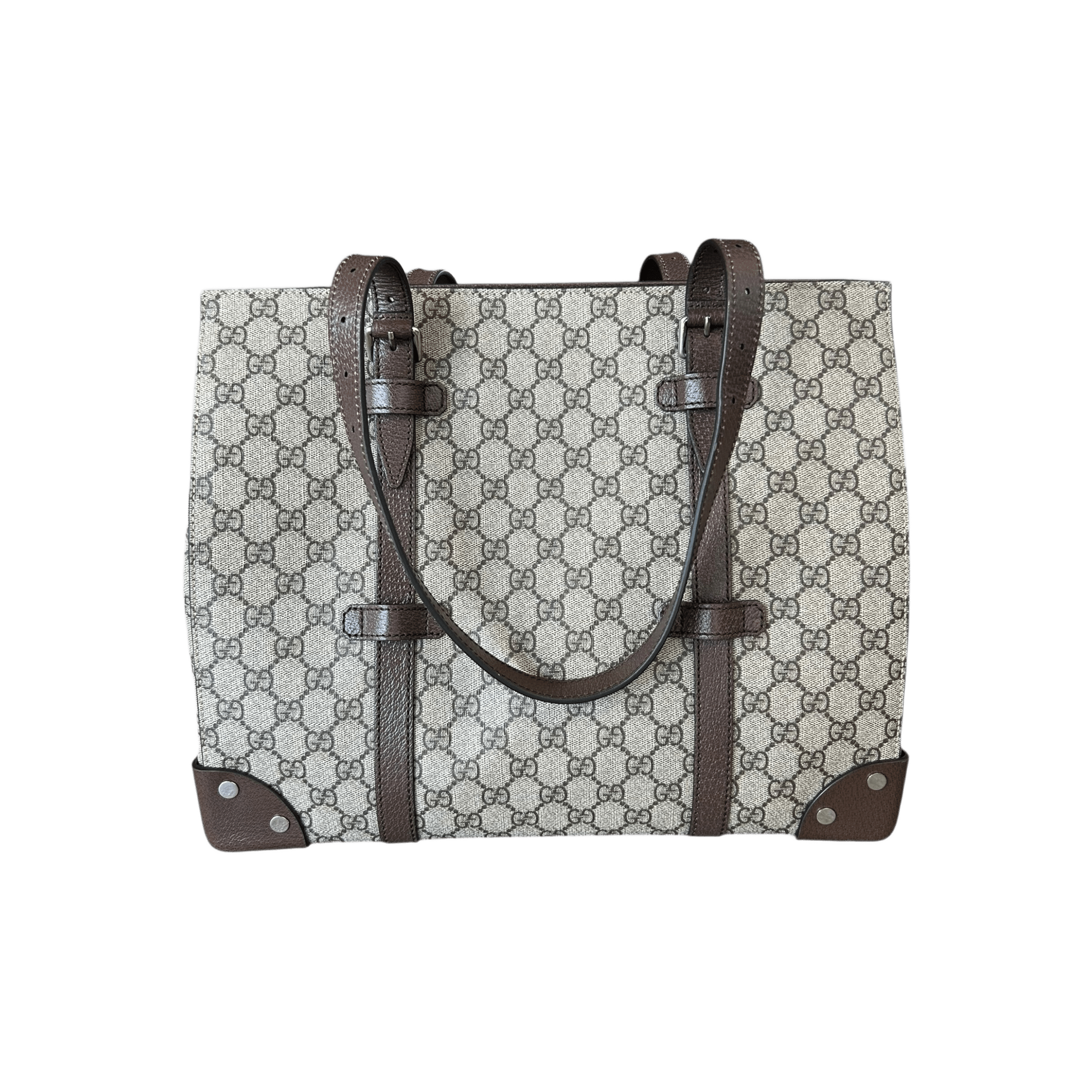 Gucci Beige & Brown GG Monogram Large Tote Bag - Morely TrendsGucci Type here:)