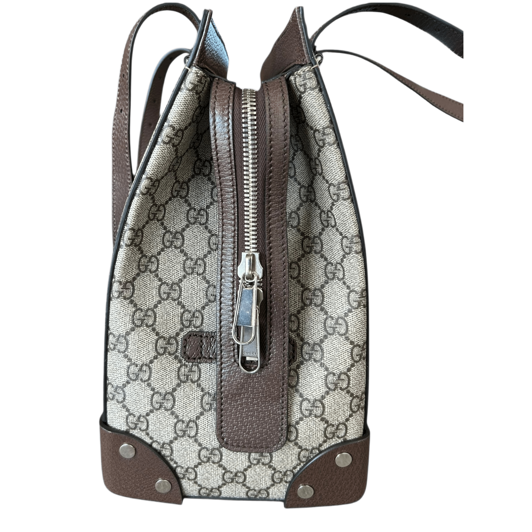 Gucci Beige & Brown GG Monogram Large Tote Bag - Morely TrendsGucci Type here:)