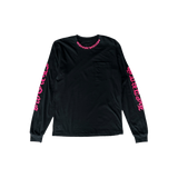 Chrome Hearts Black & Pink Neck Logo Longsleeve T-Shirt - Morely TrendsChrome Hearts Type here:)