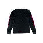 Chrome Hearts Black & Pink Neck Logo Longsleeve T-Shirt - Morely TrendsChrome Hearts Type here:)