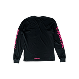 Chrome Hearts Black & Pink Neck Logo Longsleeve T-Shirt - Morely TrendsChrome Hearts Type here:)