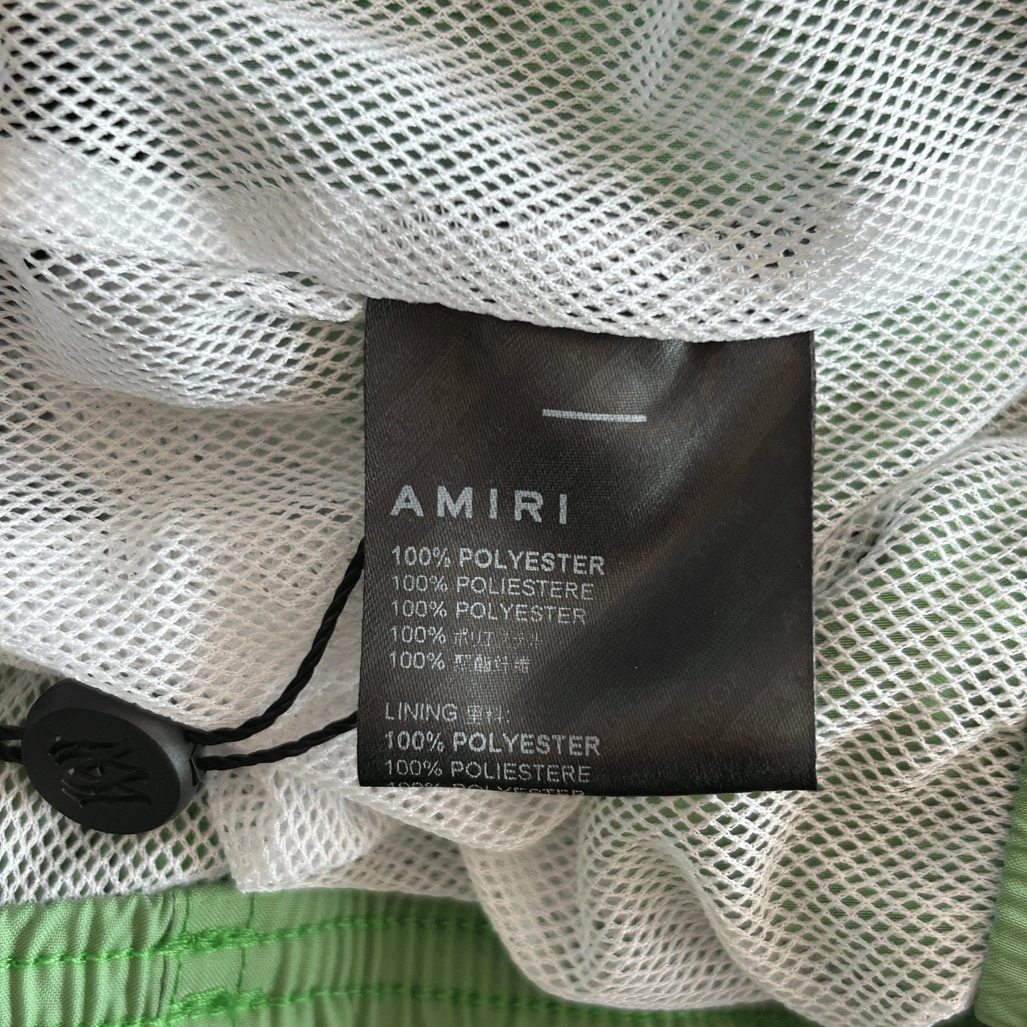 Amiri Green & White MA Bar Logo Swimshorts - Morely TrendsAmiri Type here:)