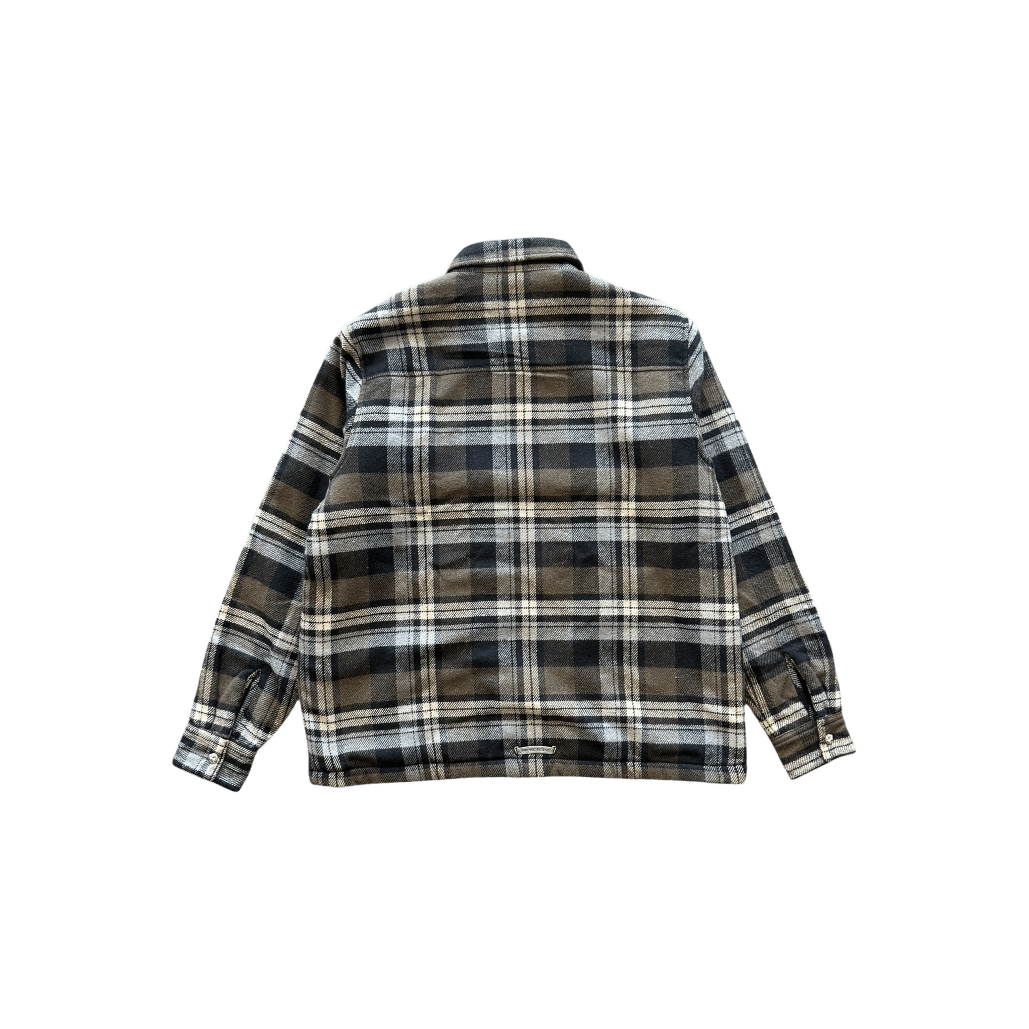Chrome Hearts Brown & White Plaid Sherpa Jacket - Morely TrendsChrome Hearts Type here:)