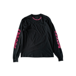 Chrome Hearts Black & Pink Neck Logo Longsleeve T-Shirt - Morely TrendsChrome Hearts Type here:)