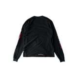 Chrome Hearts Black & Pink Neck Logo Longsleeve T-Shirt - Morely TrendsChrome Hearts Type here:)