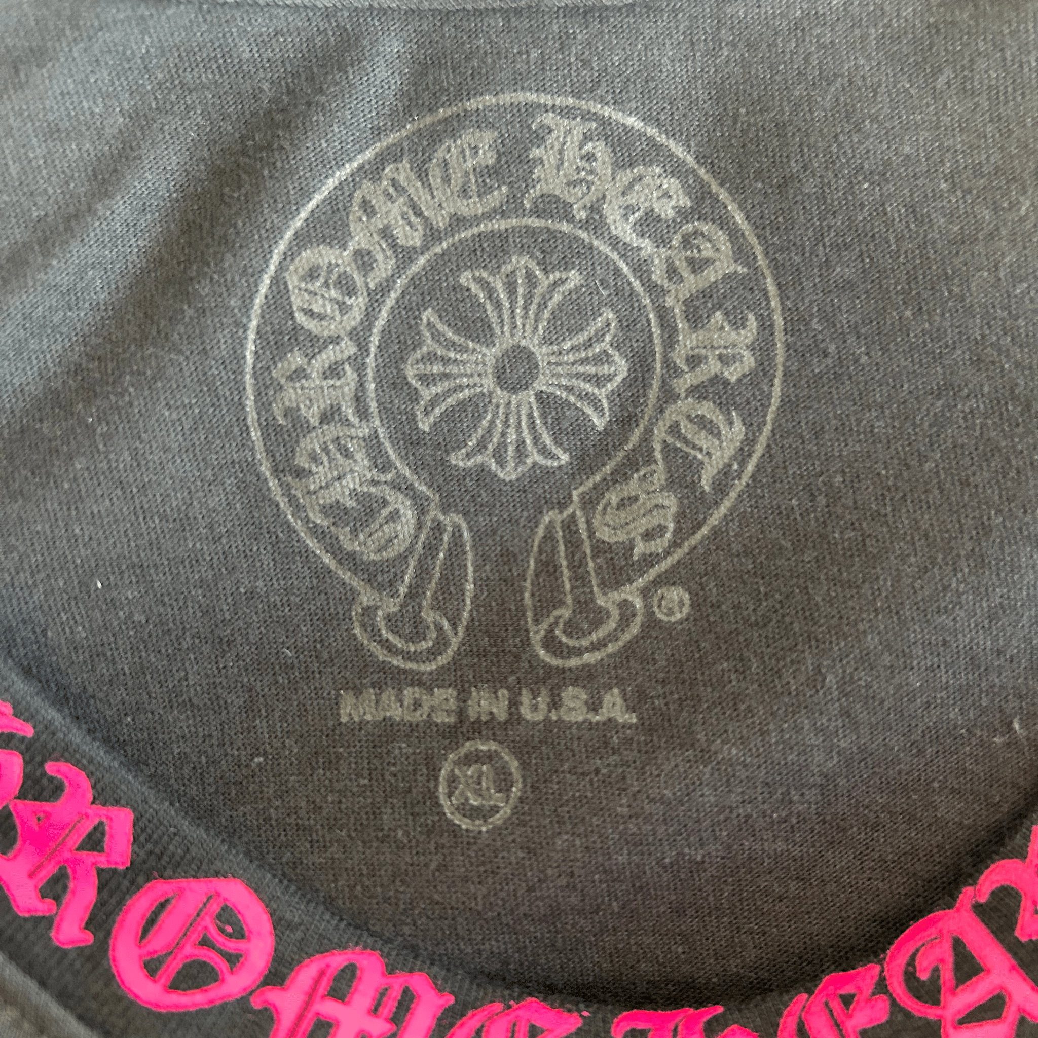 Chrome Hearts Black & Pink Neck Logo Longsleeve T-Shirt - Morely TrendsChrome Hearts Type here:)