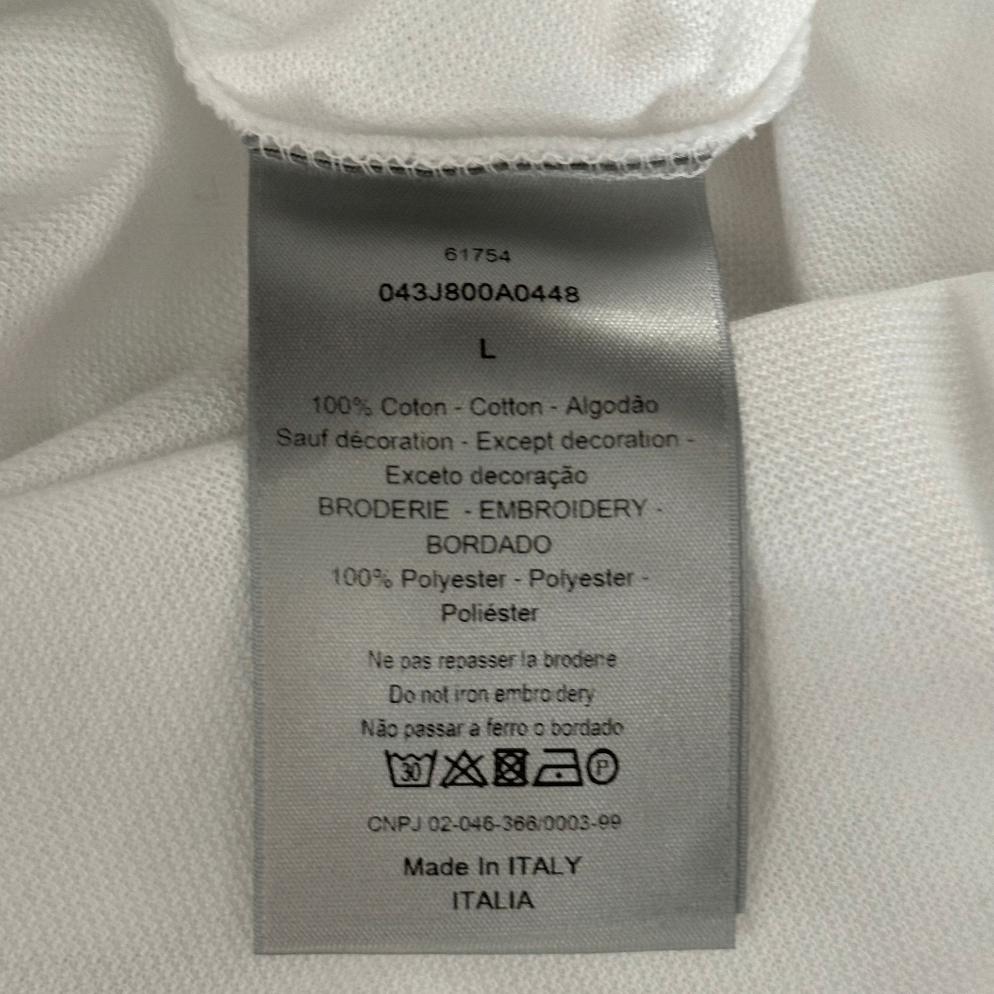 Dior Judy Blame White & Black Pin Embroidered Logo Polo T-Shirt - Morely TrendsDior Type here:)