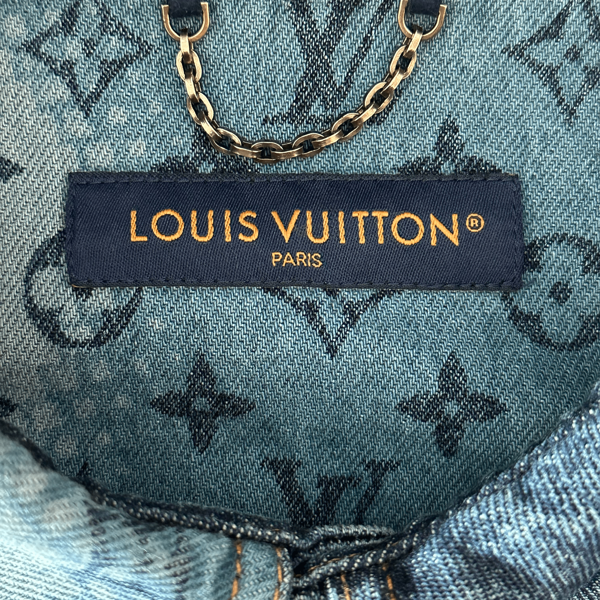 Louis Vuitton Blue Map Monogram Denim Button Up Shirt - Morely TrendsLouis Vuitton Type here:)