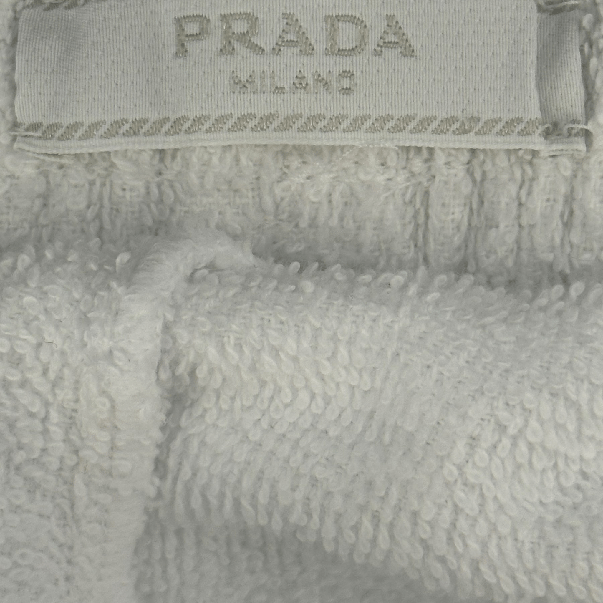 Prada White & Black Logo Towel Shorts - Morely TrendsPrada Type here:)