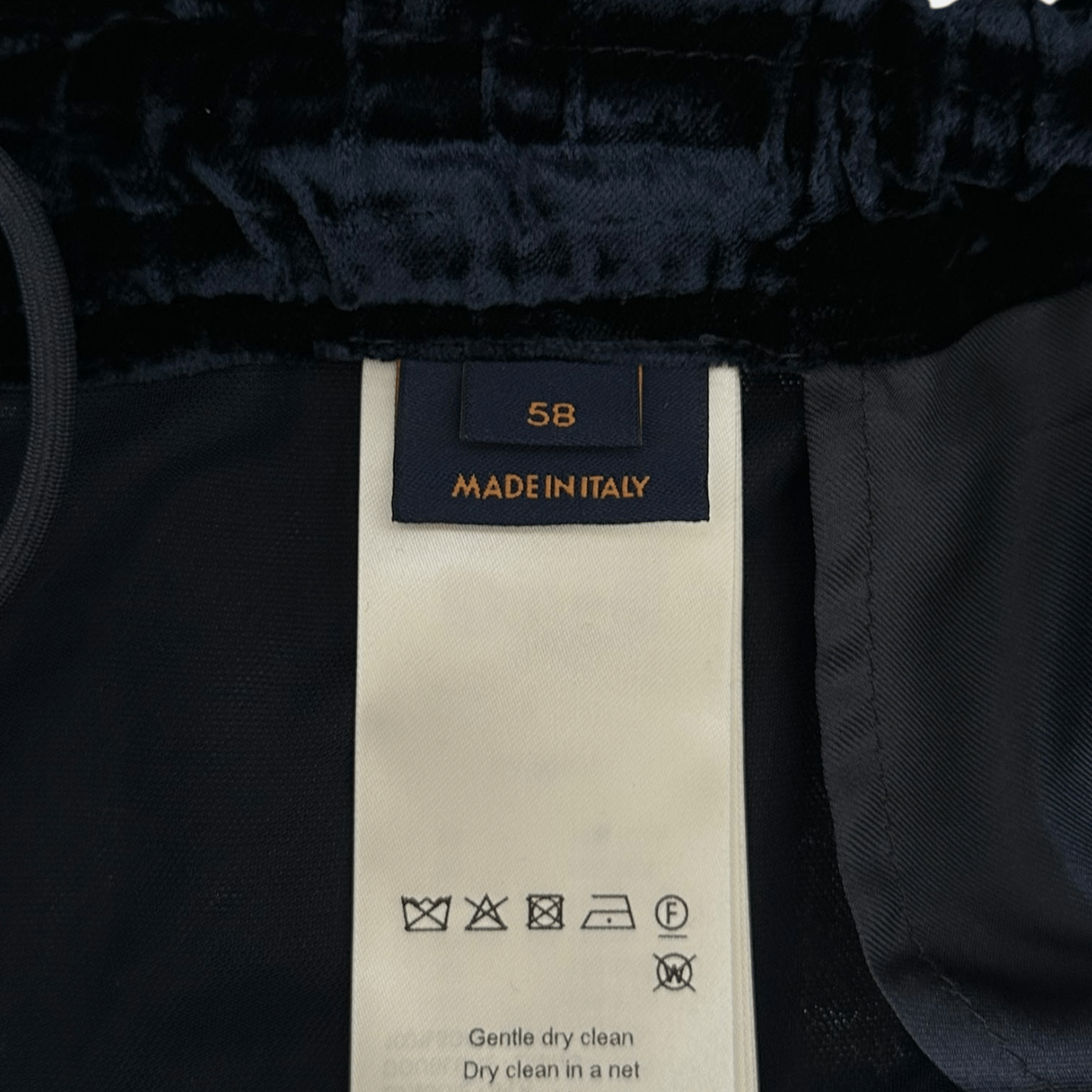 Louis Vuitton Navy Velvet Flared Track Pants - Morely TrendsLouis Vuitton Type here:)