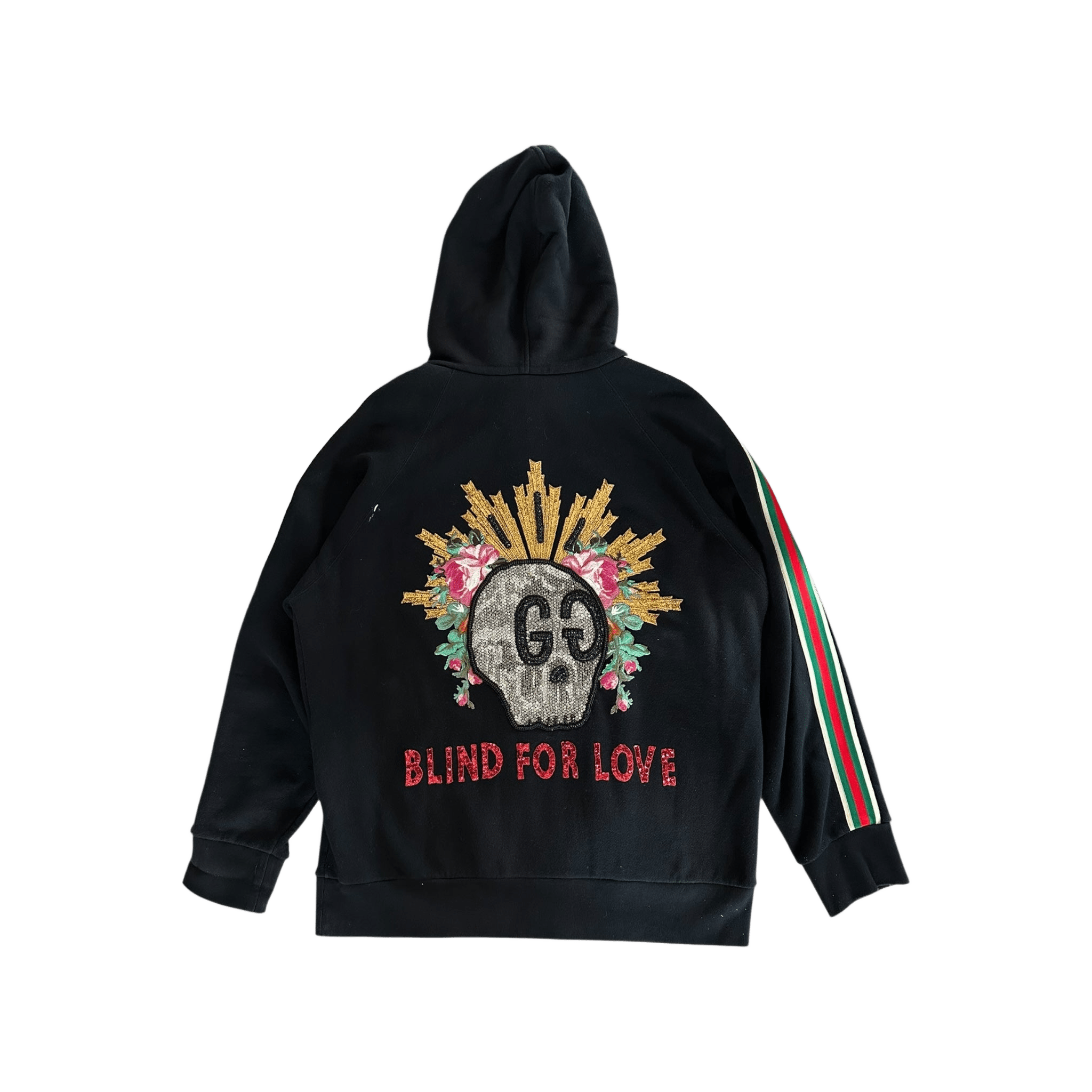 Gucci Black Sequin Blind For Love Zip Up Hoodie - Morely TrendsGucci Type here:)