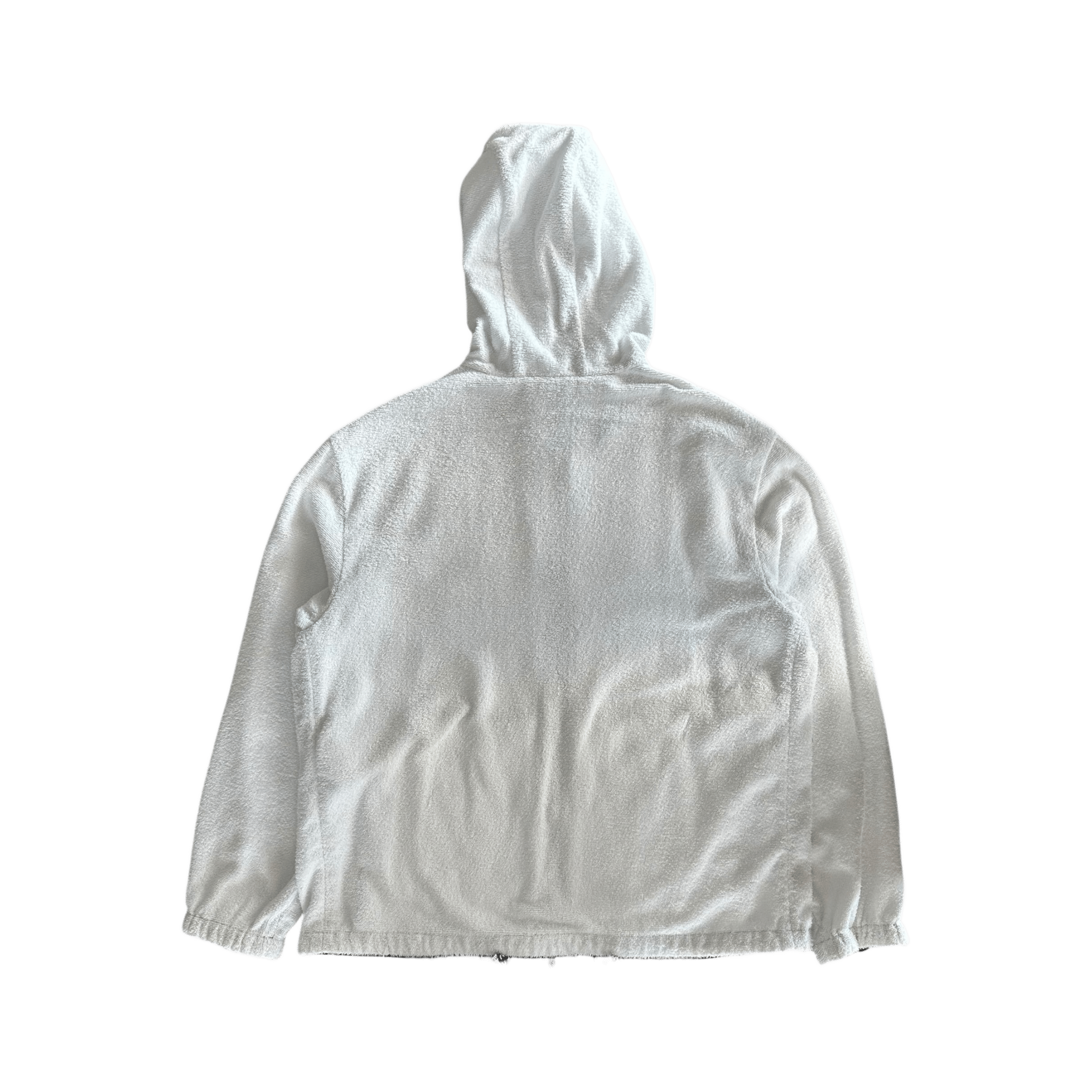 Prada White & Black Towel Logo Zip Up Hoodie - Morely TrendsPrada Type here:)