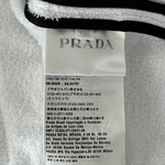 Prada White & Black Towel Logo Zip Up Hoodie - Morely TrendsPrada Type here:)