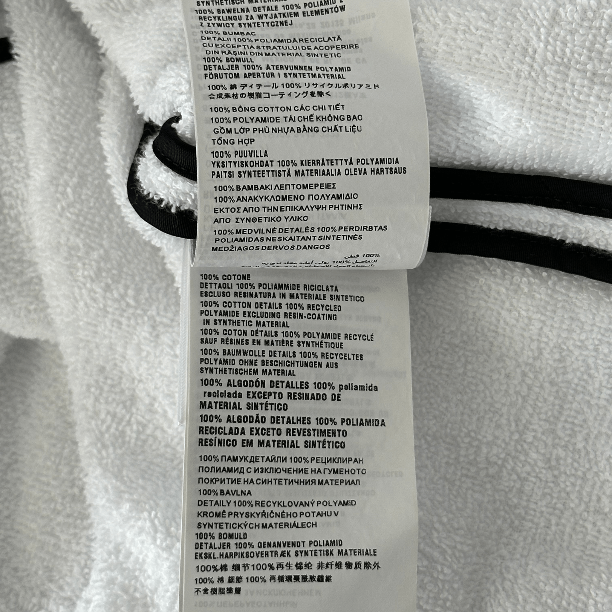 Prada White & Black Towel Logo Zip Up Hoodie - Morely TrendsPrada Type here:)