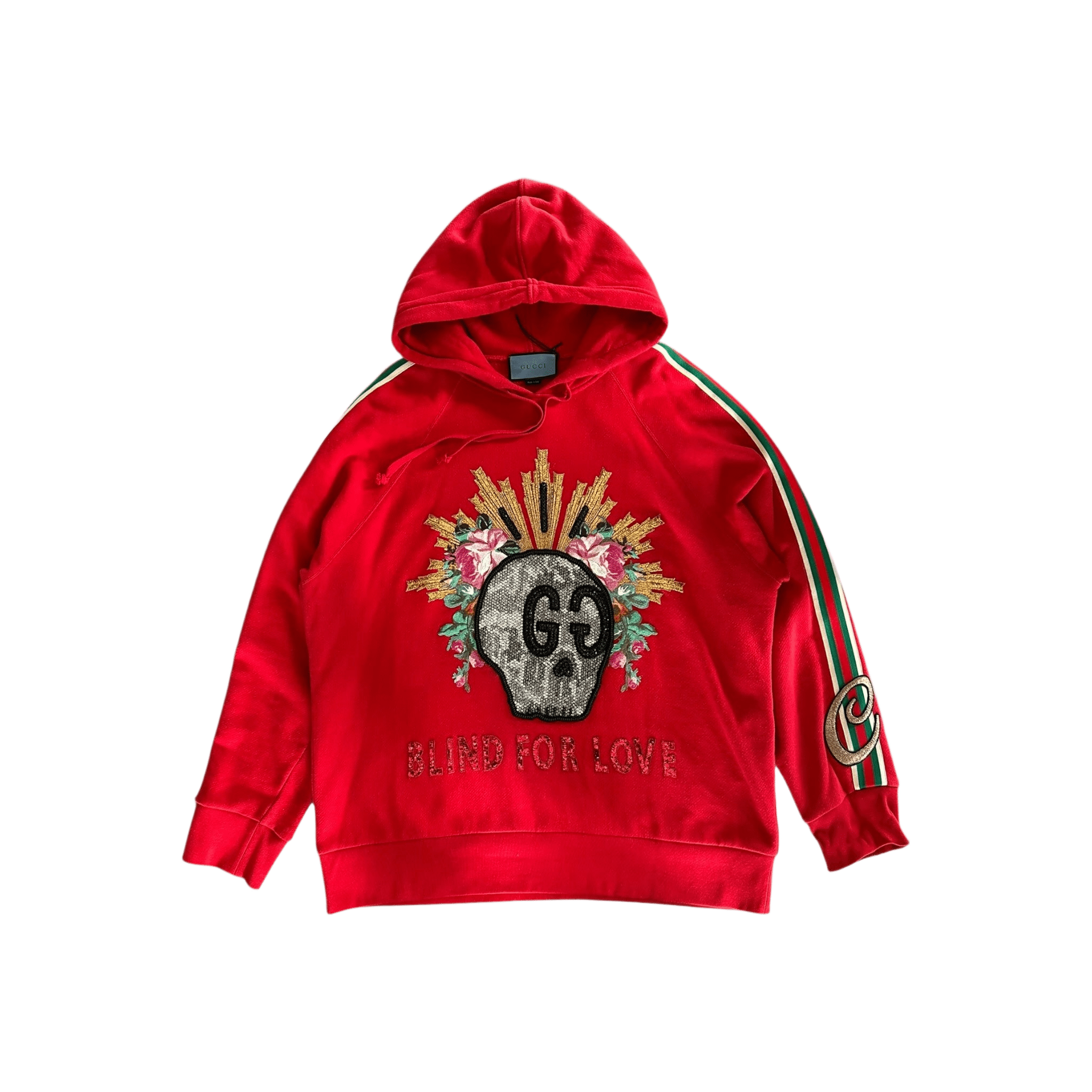 Gucci Red Sequin Blind For Love Hoodie - Morely TrendsGucci Type here:)