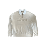 Louis Vuitton Beige & White Articles De Voyage Quarter Zip Sweater - Morely TrendsLouis Vuitton Type here:)