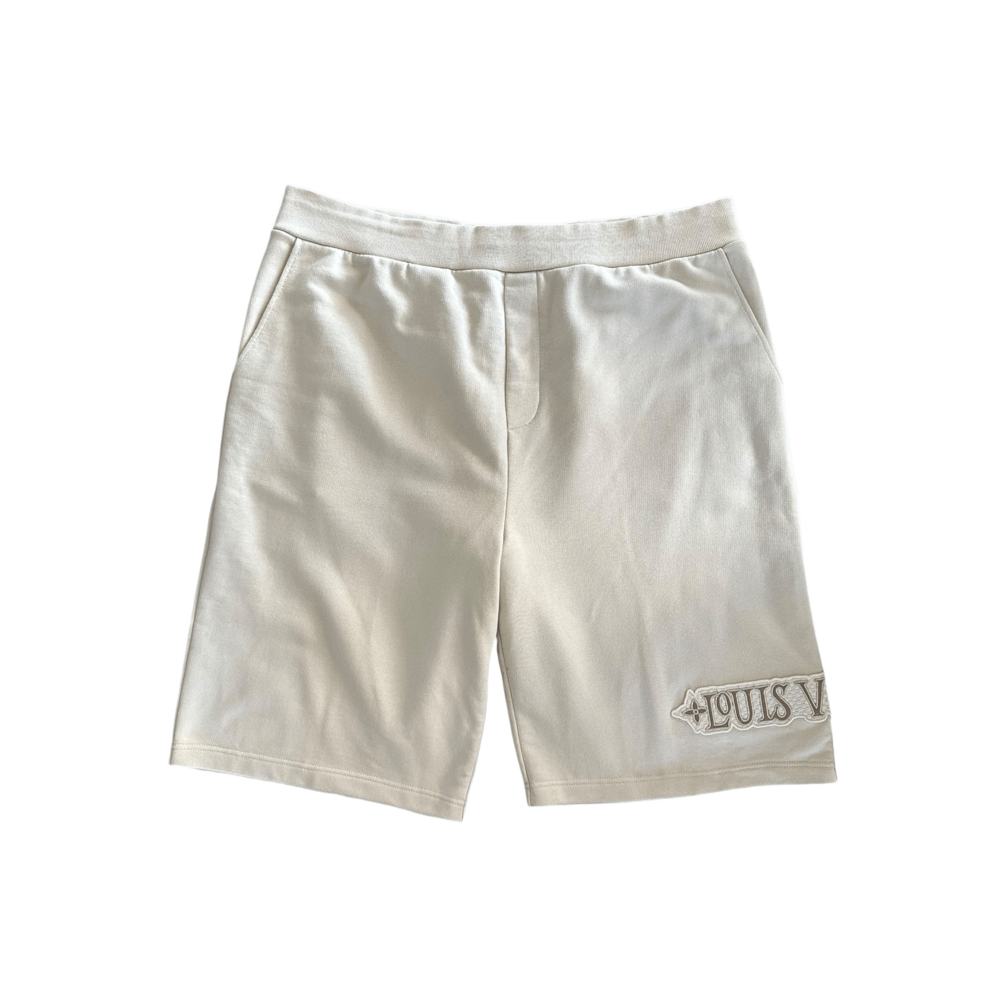 Louis Vuitton Beige & White Logo Shorts - Morely TrendsLouis Vuitton Type here:)