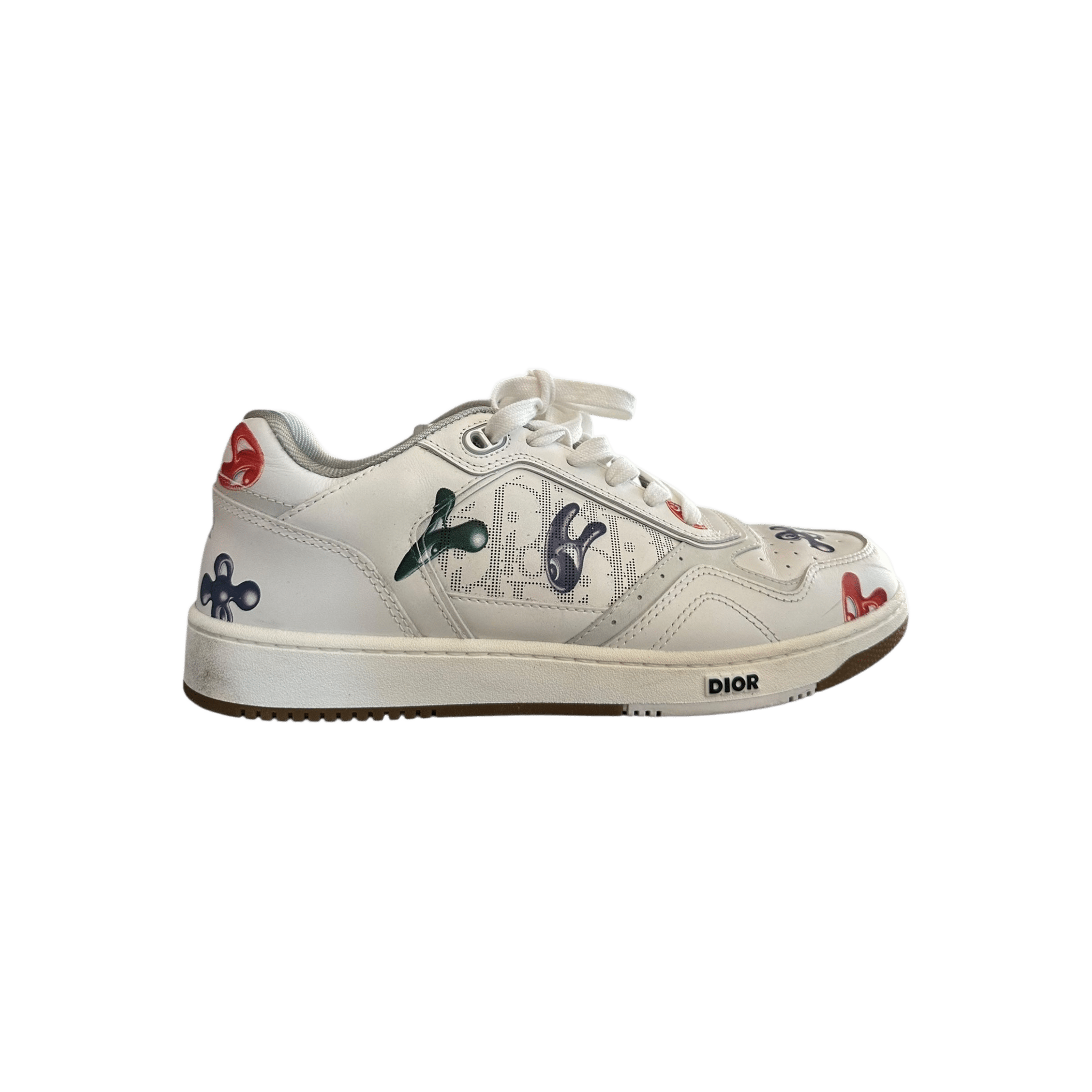 Dior Kenny Scharf White & Multicolor Oblique Faces B27 Sneakers - Morely TrendsDior Type here:)