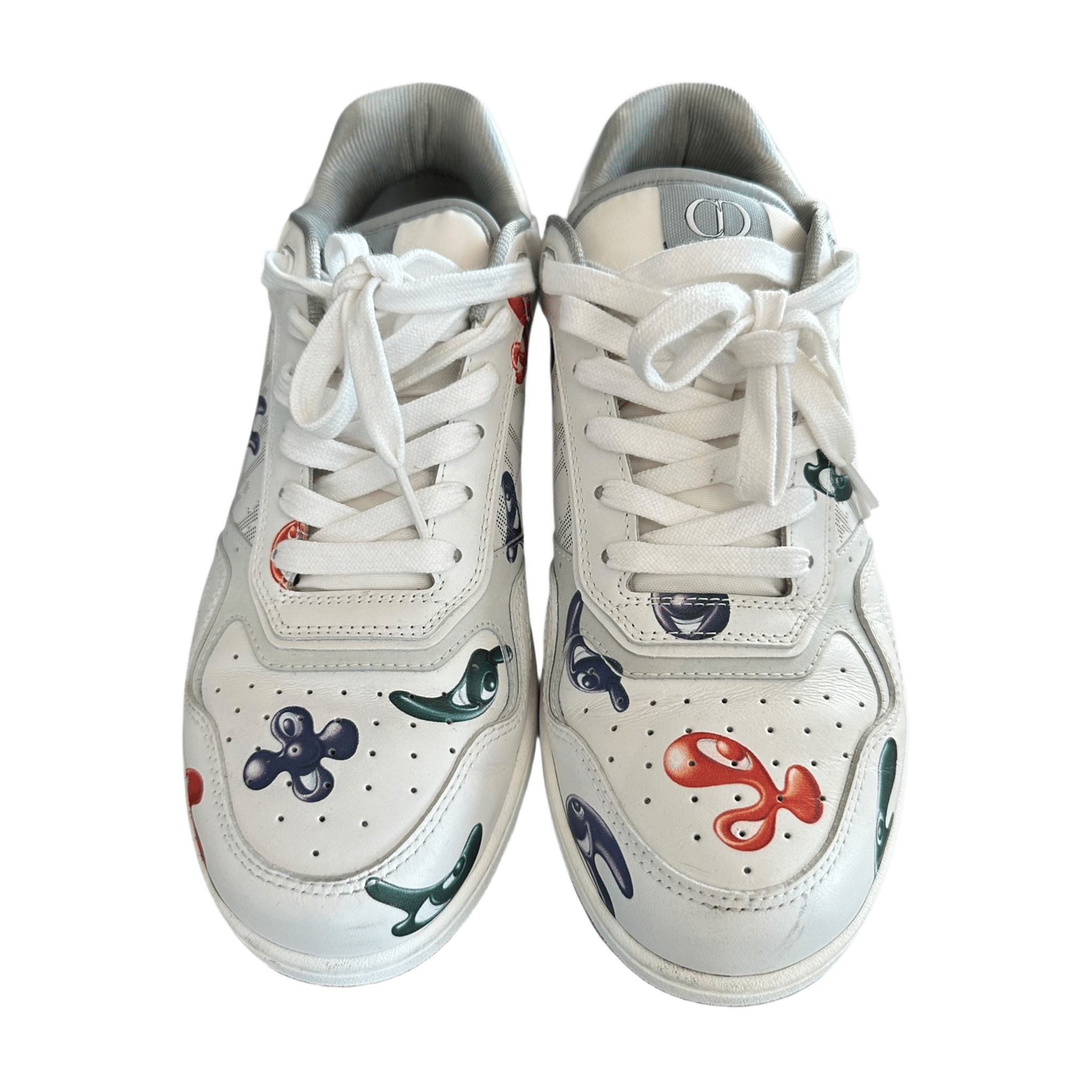 Dior Kenny Scharf White & Multicolor Oblique Faces B27 Sneakers - Morely TrendsDior Type here:)