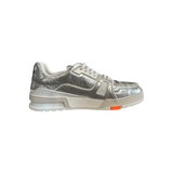 Louis Vuitton Silver & Orange Trainers - Morely TrendsLouis Vuitton Type here:)
