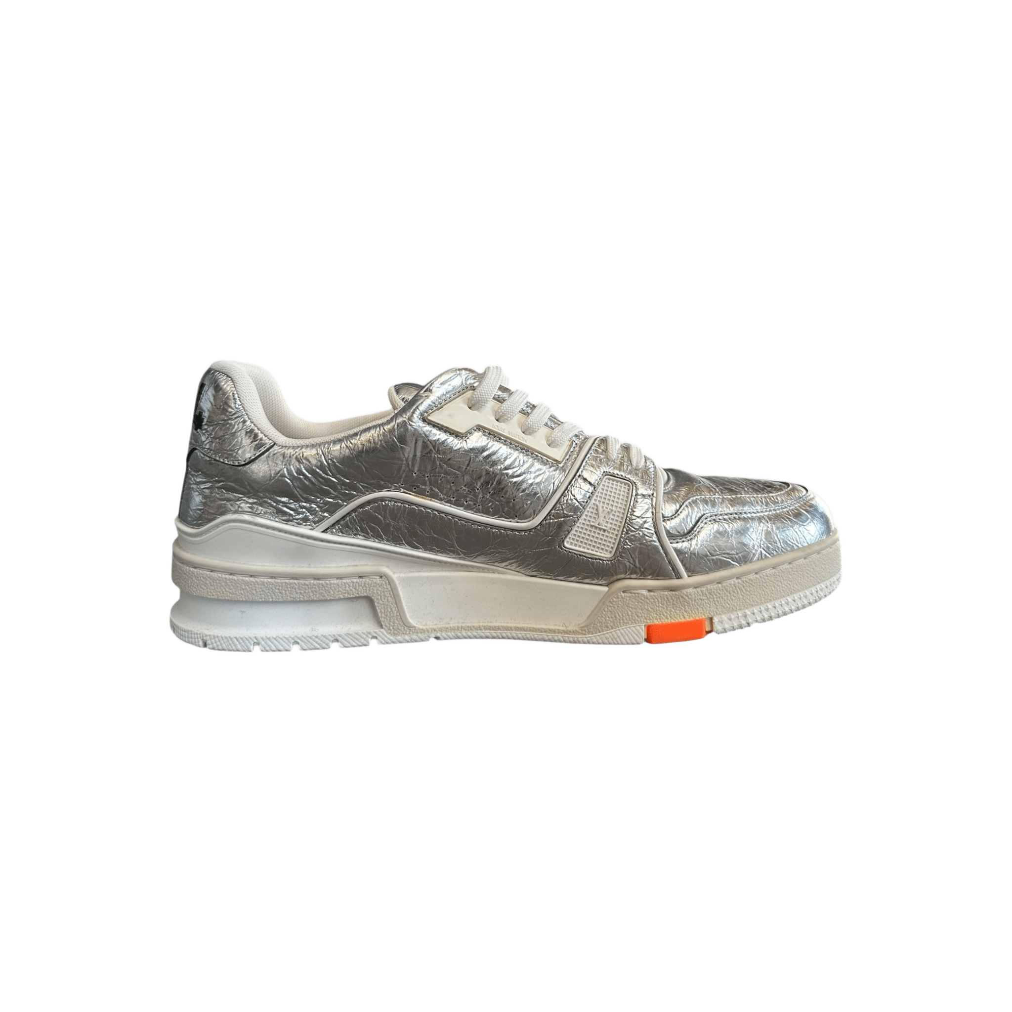 Louis Vuitton Silver & Orange Trainers - Morely TrendsLouis Vuitton Type here:)