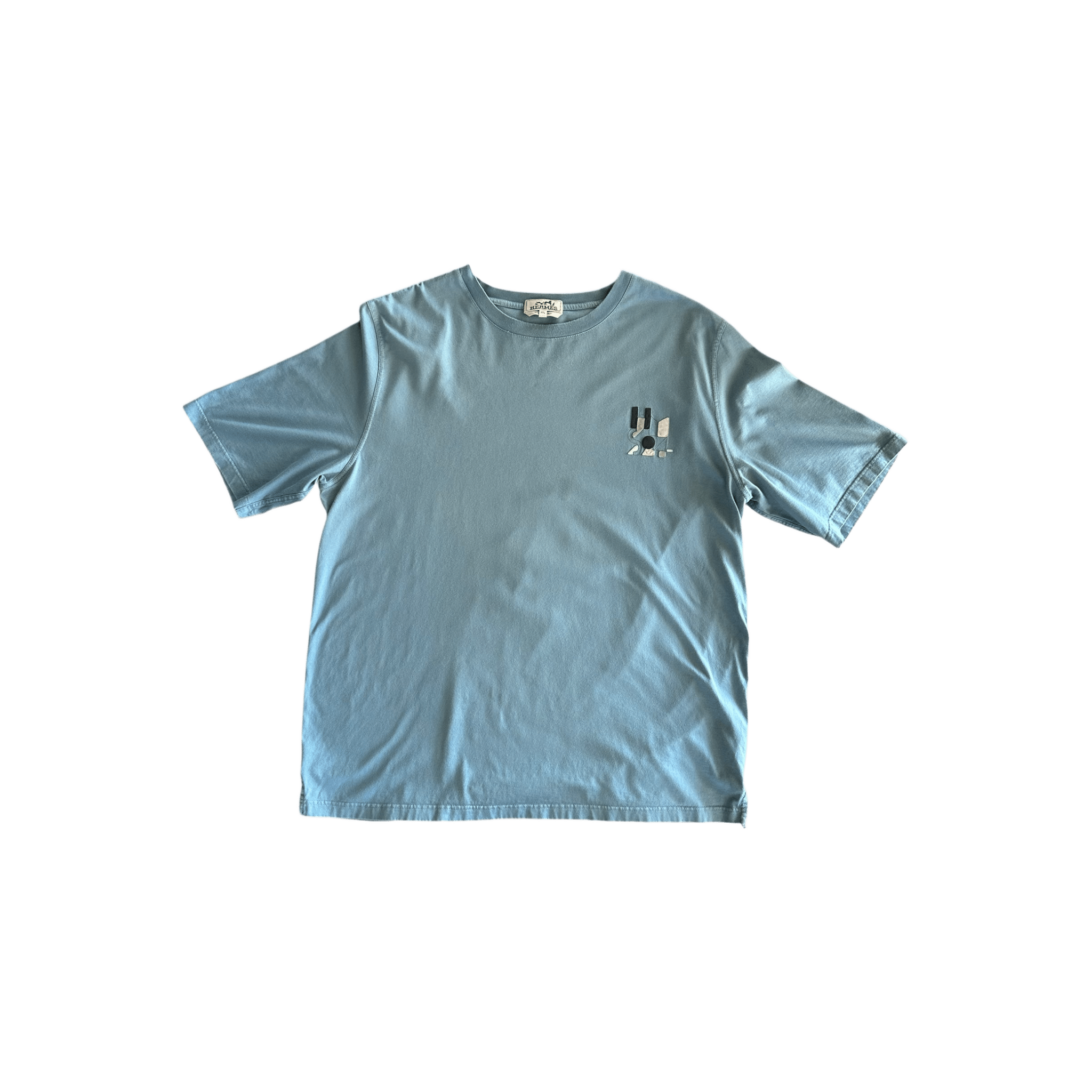 Hermes Blue Jeu d'Adresse Leather Patch T-Shirt - Morely TrendsHermes Type here:)