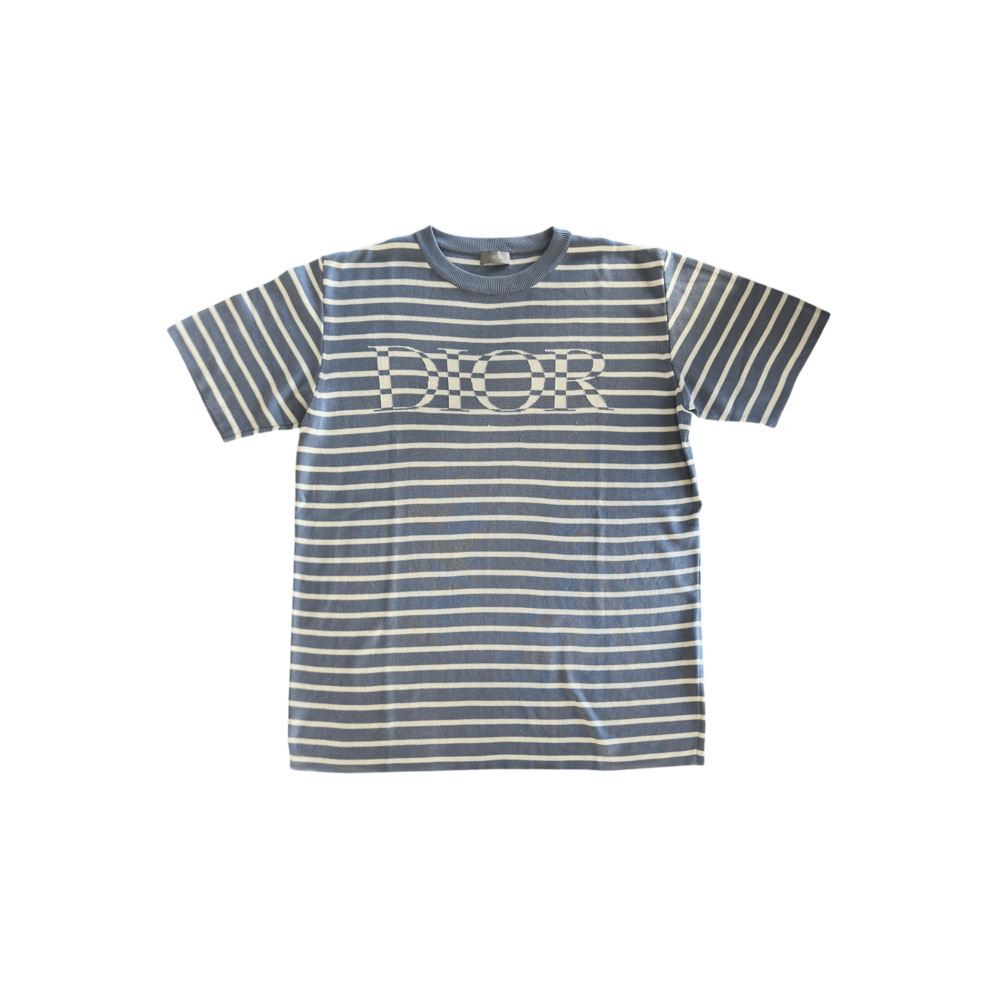 Dior Blue & White Striped Logo T-Shirt - Morely TrendsDior Type here:)