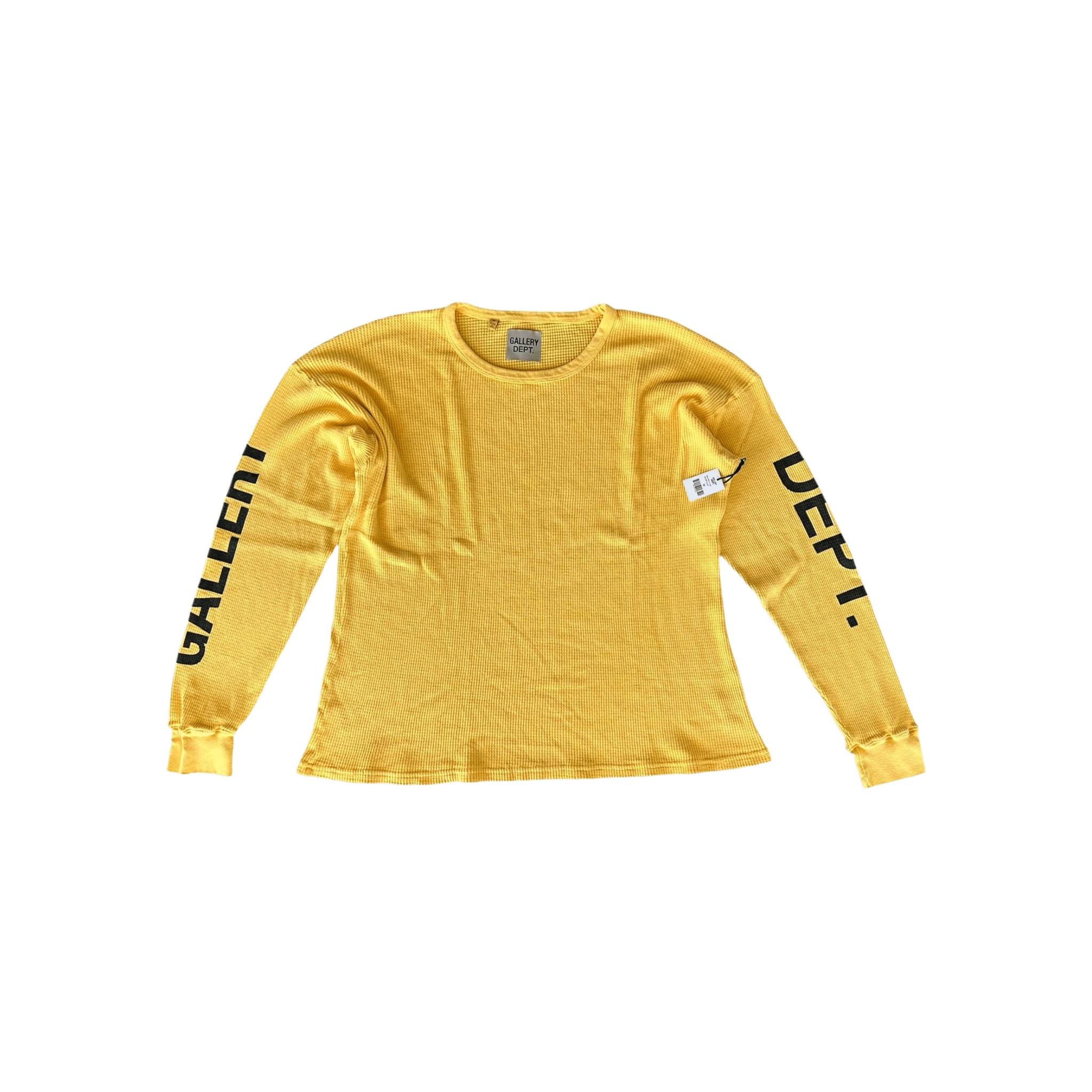 Gallery Dept Yellow & Black Logo Thermal Longsleeve T-Shirt - Morely TrendsGallery Dept Type here:)